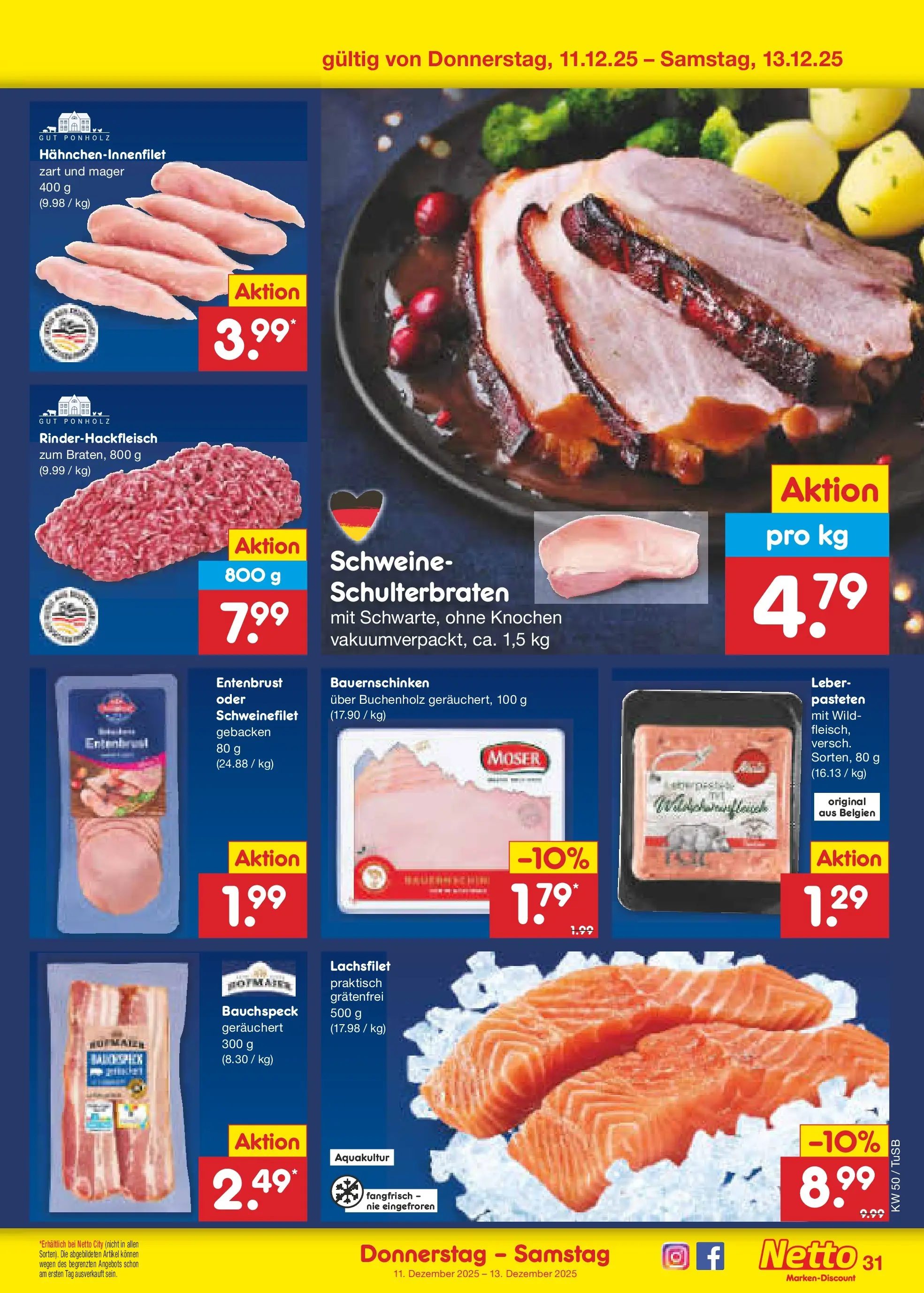 Netto Marken-Discount prospekt Lahr-Langenwinkel	 (ab 07.12.2025) » Angebote | Seite: 39 | Produkte: Schweinefilet