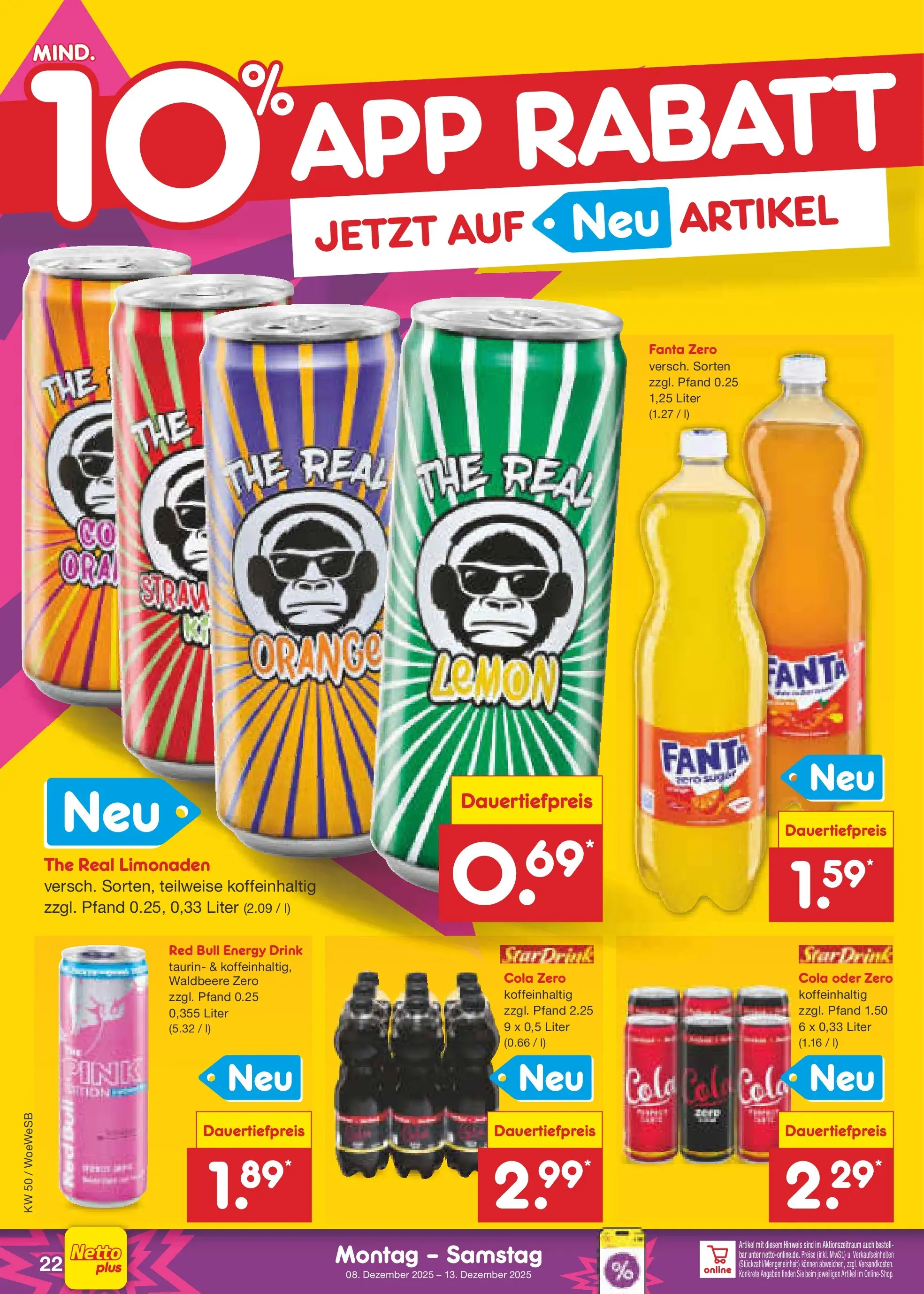 Netto Marken-Discount prospekt Katzweiler	 (ab 07.12.2025) » Angebote | Seite: 28 | Produkte: Red bull, Fanta, Cola, Energy