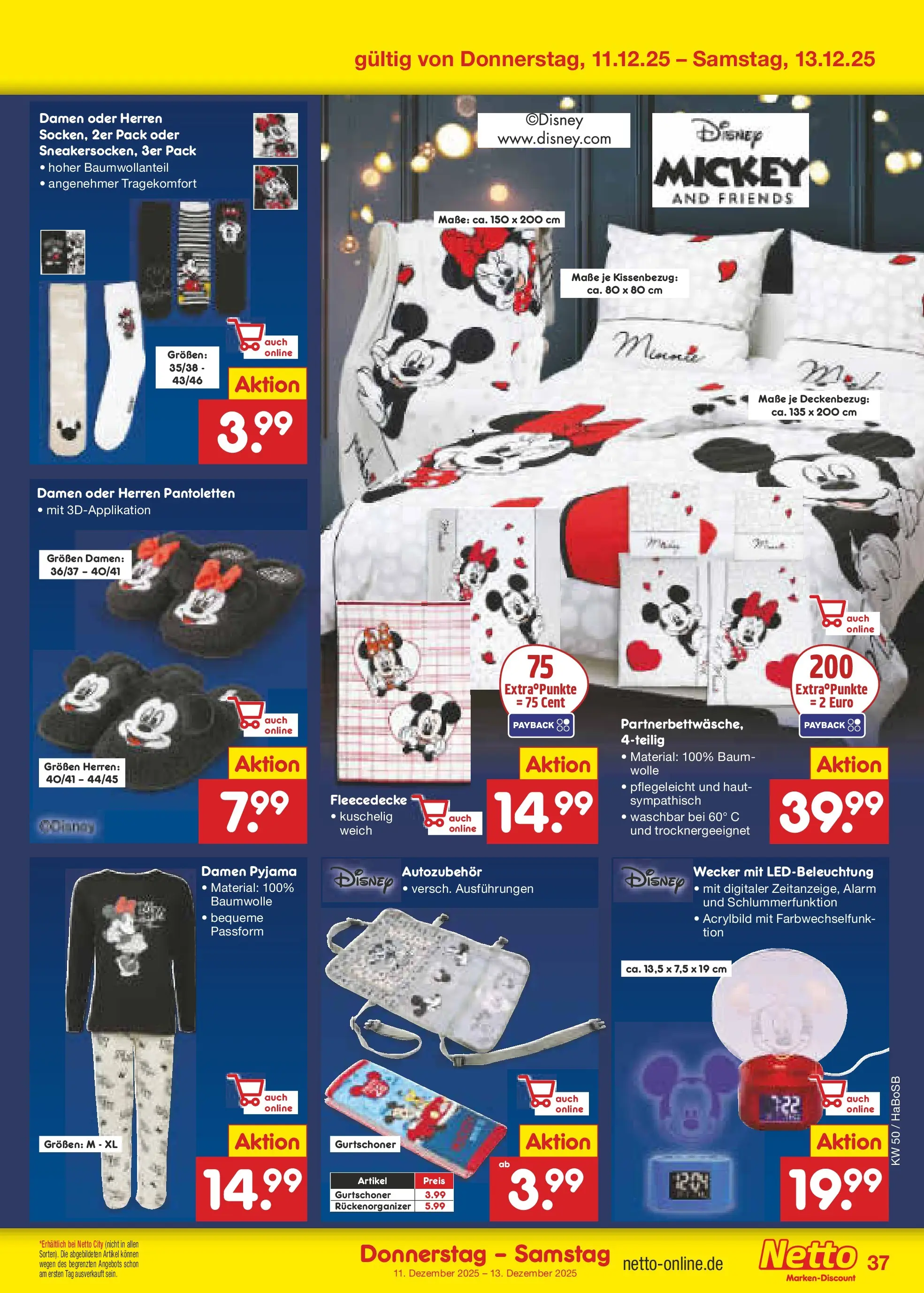 Netto Marken-Discount prospekt Wuppertal	 (ab 08.12.2025) » Angebote | Seite: 45 | Produkte: Pyjama, Wecker
