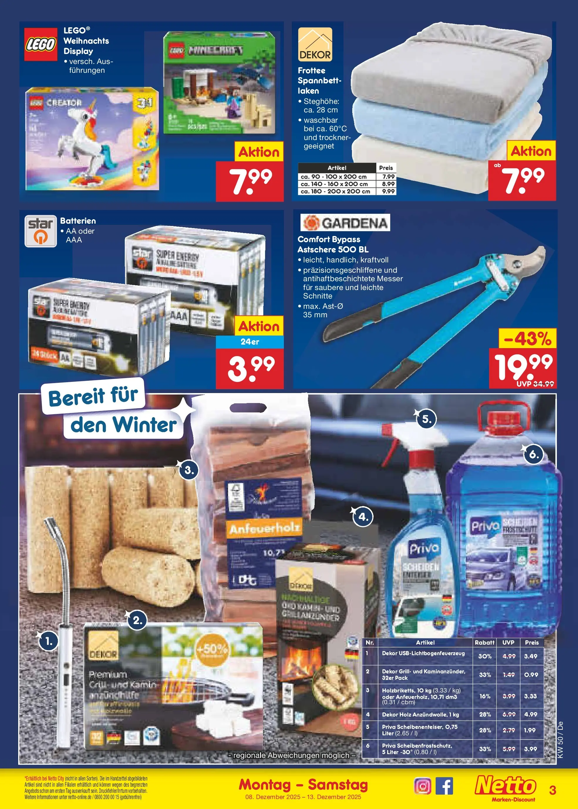 Netto Marken-Discount prospekt Thierhaupten	 (ab 08.12.2025) » Angebote | Seite: 25 | Produkte: Trockner, Grill, Batterien, Energy