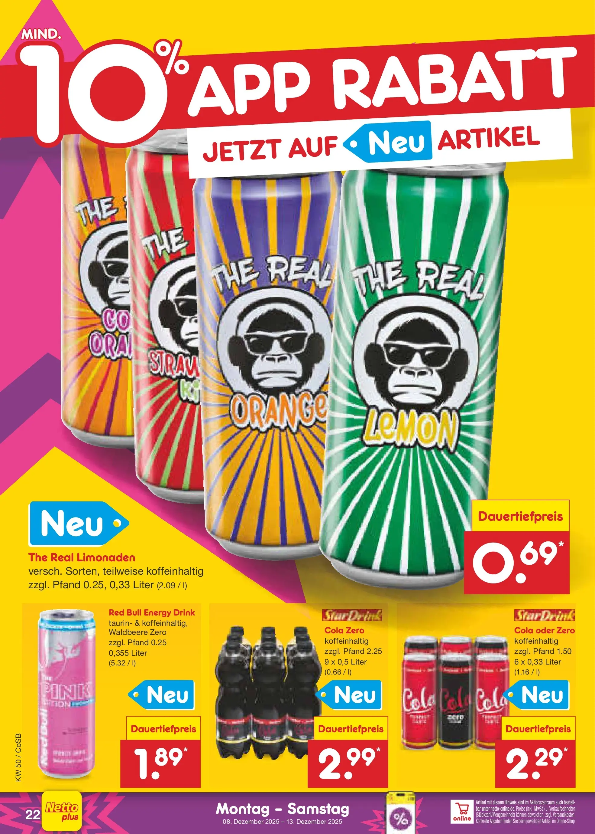 Netto Marken-Discount prospekt Bitterfeld-Wolfen	 (ab 07.12.2025) » Angebote | Seite: 28 | Produkte: Red bull, Cola, Energy