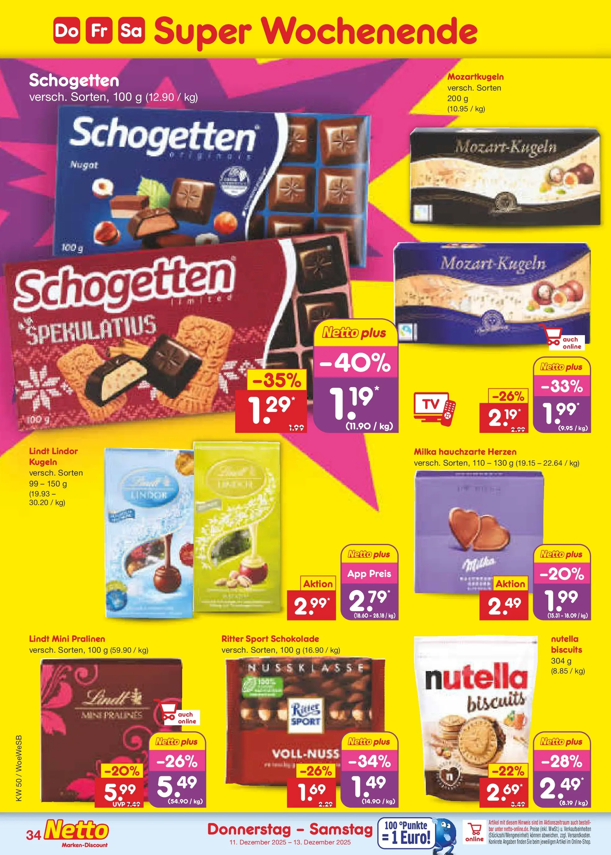 Netto Marken-Discount prospekt Katzweiler	 (ab 07.12.2025) » Angebote | Seite: 42 | Produkte: Ritter sport, Milka, Schogetten, Lindt