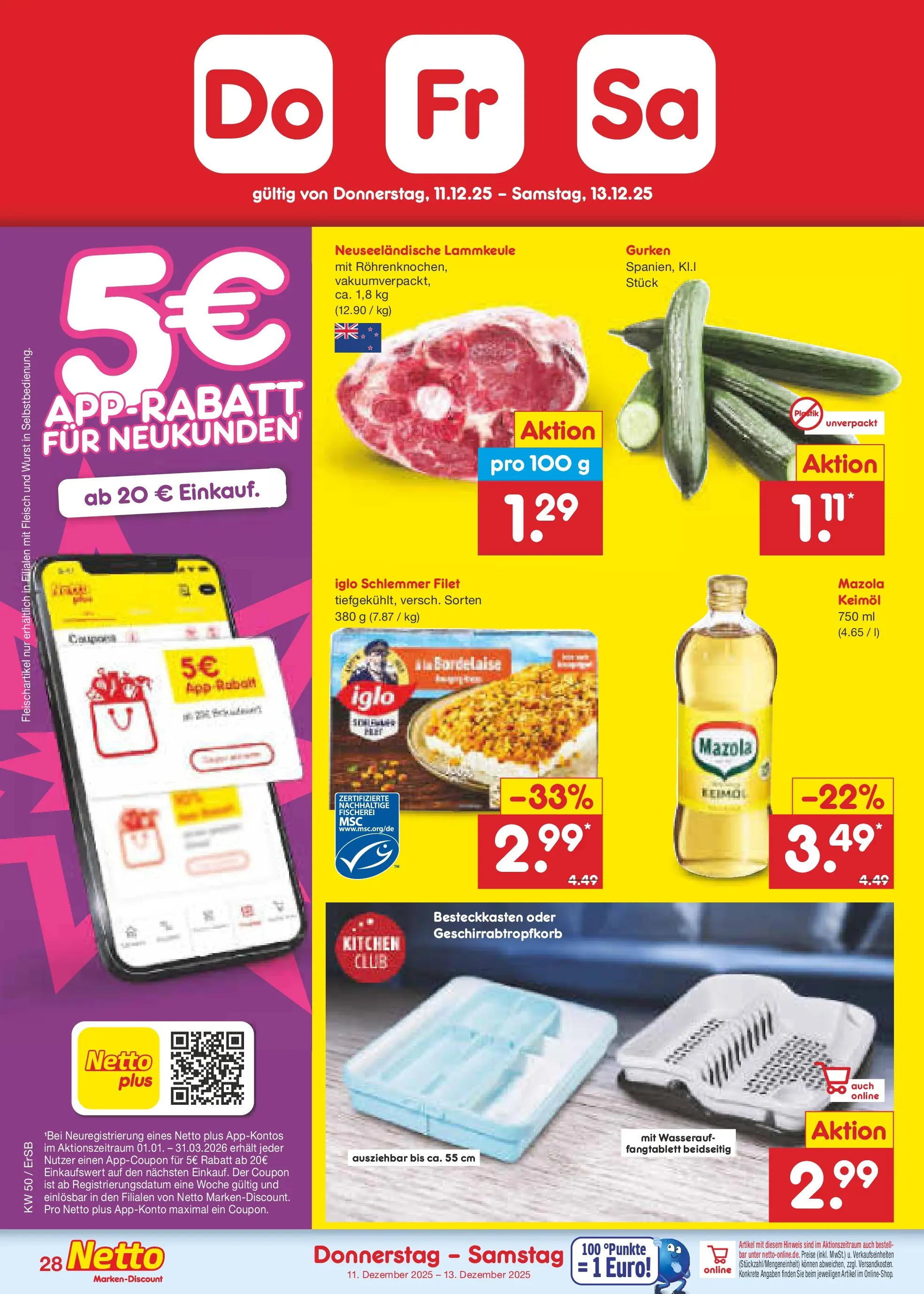 Netto Marken-Discount prospekt Erfurt	 (ab 07.12.2025) » Angebote | Seite: 36 | Produkte: Iglo, Wurst, Fleisch, Gurken