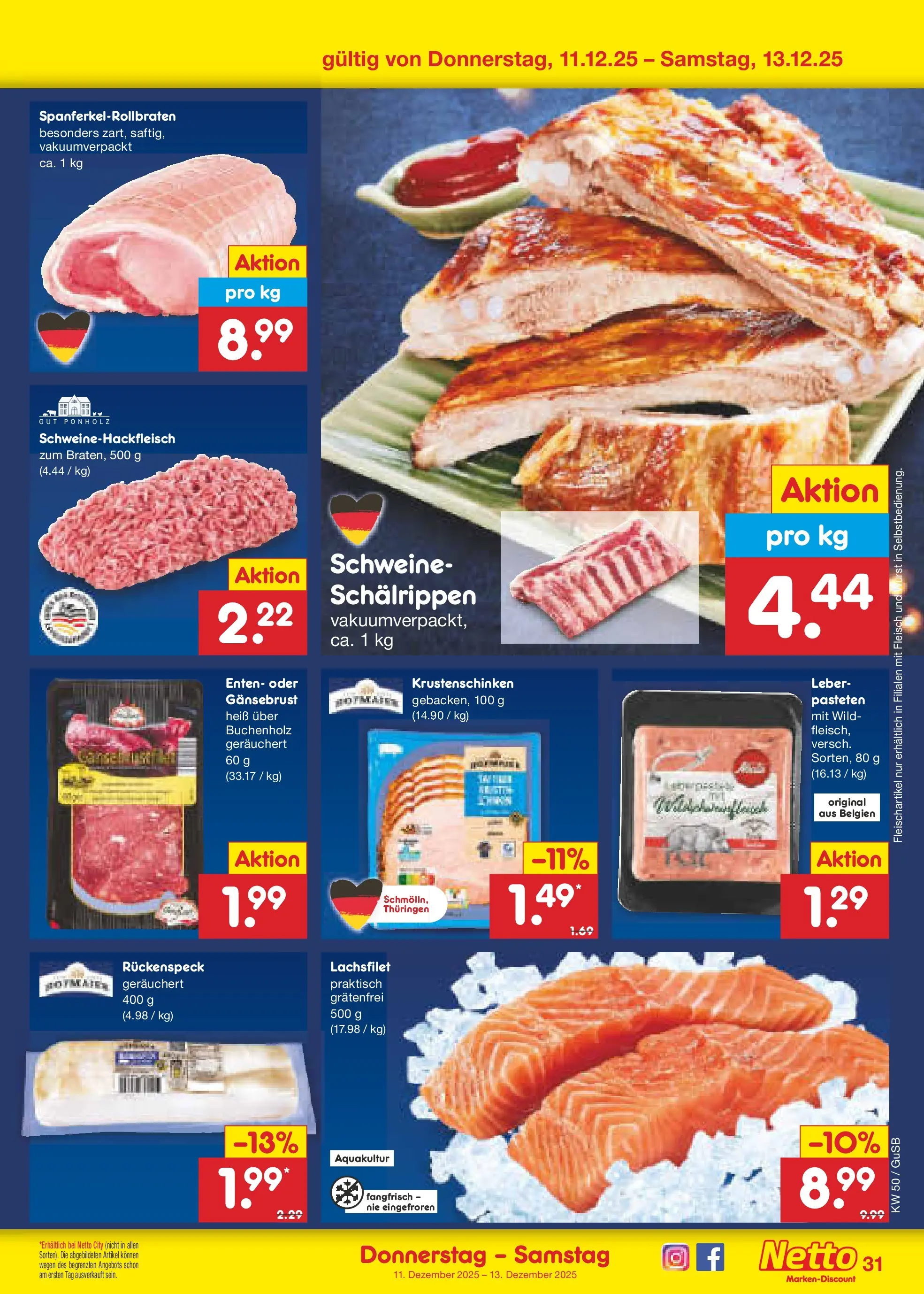 Netto Marken-Discount prospekt Machern	 (ab 08.12.2025) » Angebote | Seite: 39 | Produkte: Wurst, Fleisch
