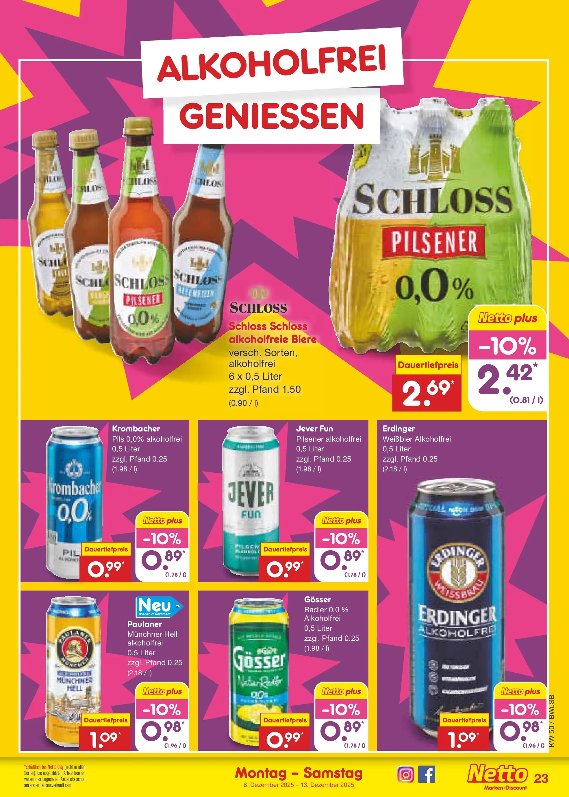 Netto Marken-Discount prospekt Stemwede-Dielingen	 (ab 07.12.2025) » Angebote | Seite: 29 | Produkte: Weißbier, Radler, Jever, Krombacher