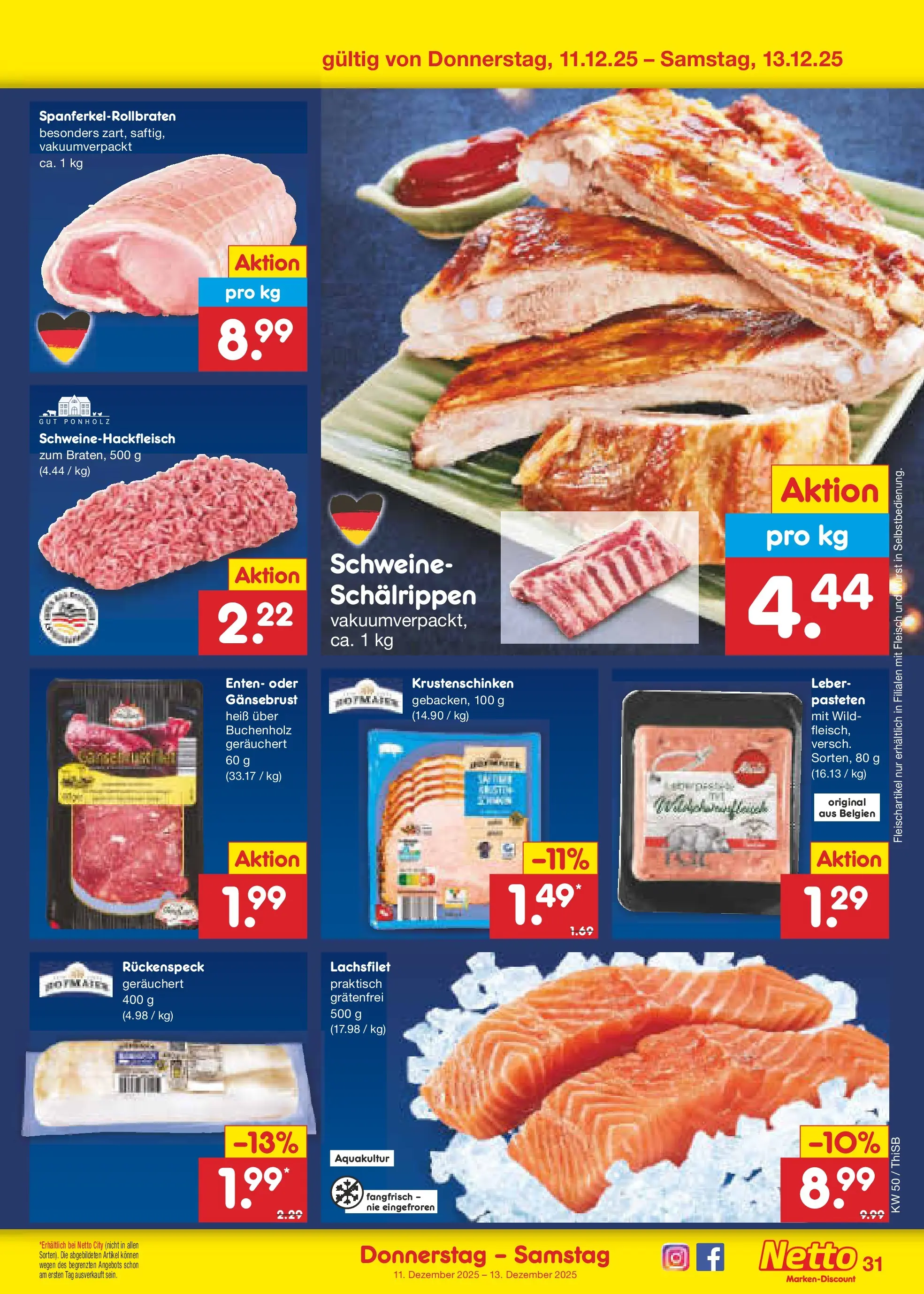 Netto Marken-Discount prospekt Pirna	 (ab 08.12.2025) » Angebote | Seite: 39 | Produkte: Wurst, Fleisch