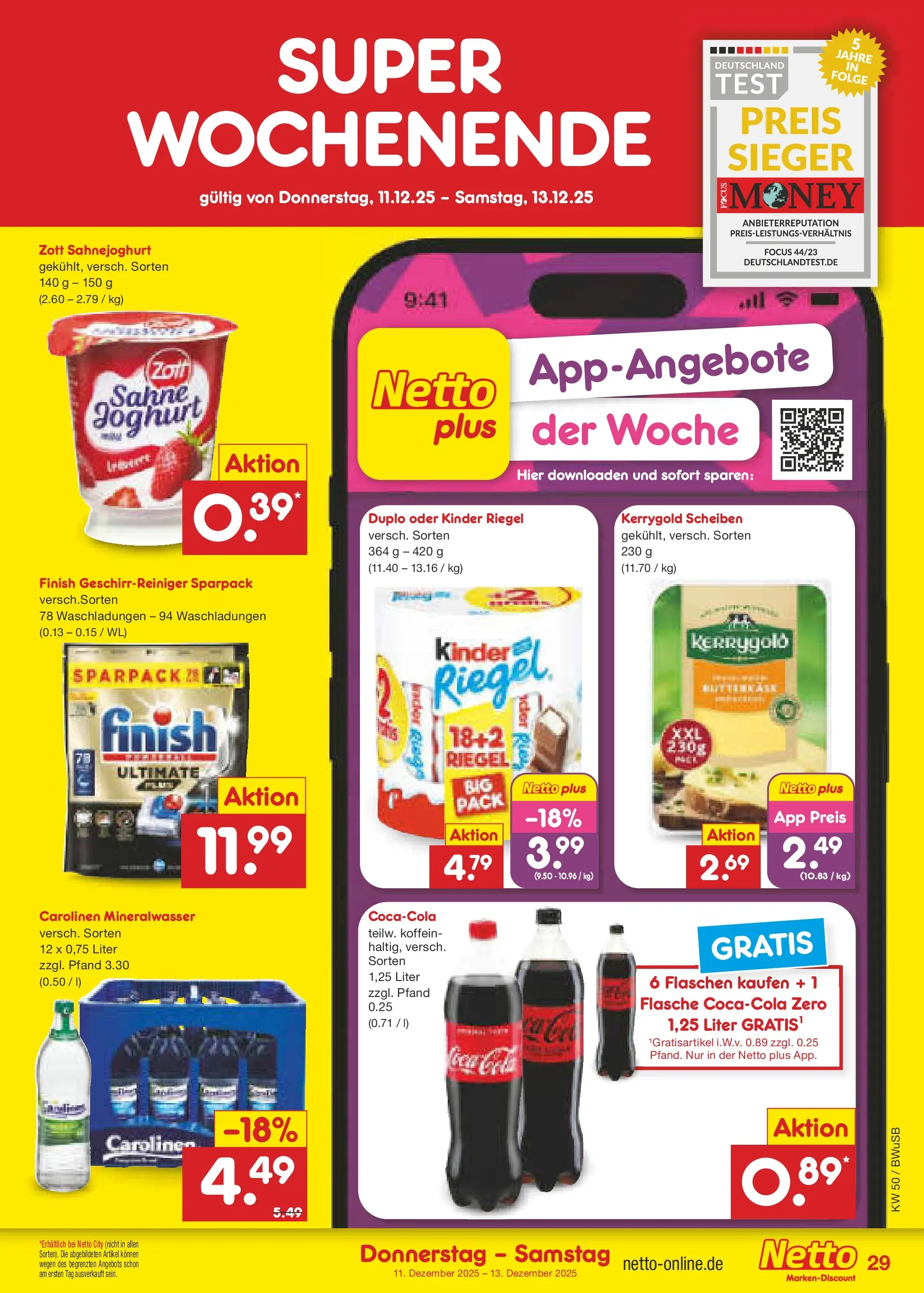 Netto Marken-Discount prospekt Stemwede-Dielingen	 (ab 07.12.2025) » Angebote | Seite: 37 | Produkte: Joghurt, Finish, Kinder riegel, Mineralwasser