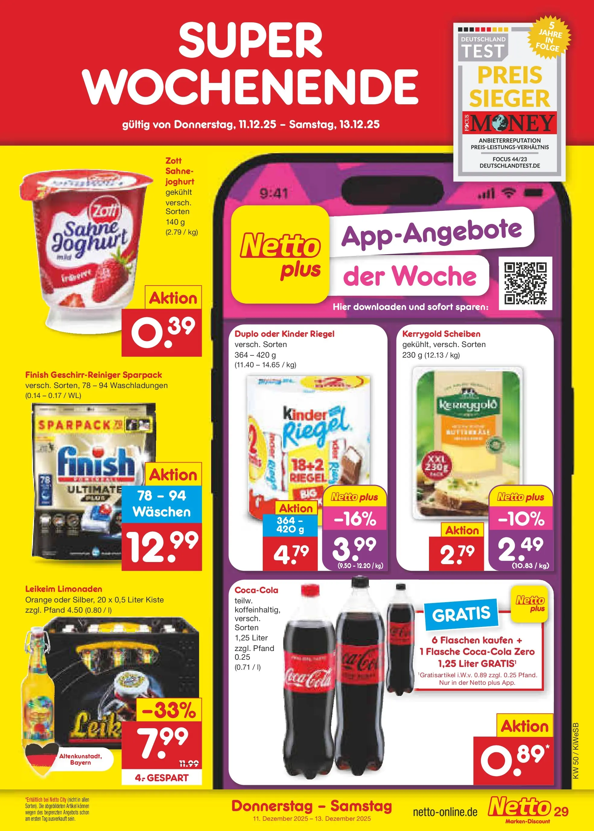 Netto Marken-Discount prospekt Bad Friedrichshall (ab 08.12.2025) » Angebote | Seite: 37 | Produkte: Joghurt, Finish, Kinder riegel, Sahne Netto Marken-Discount prospekt Bad Friedrichshall (ab 08.12.2025) » Angebote | Seite: 37 | Produkte: Joghurt, Finish, Kinder riegel, Sahne