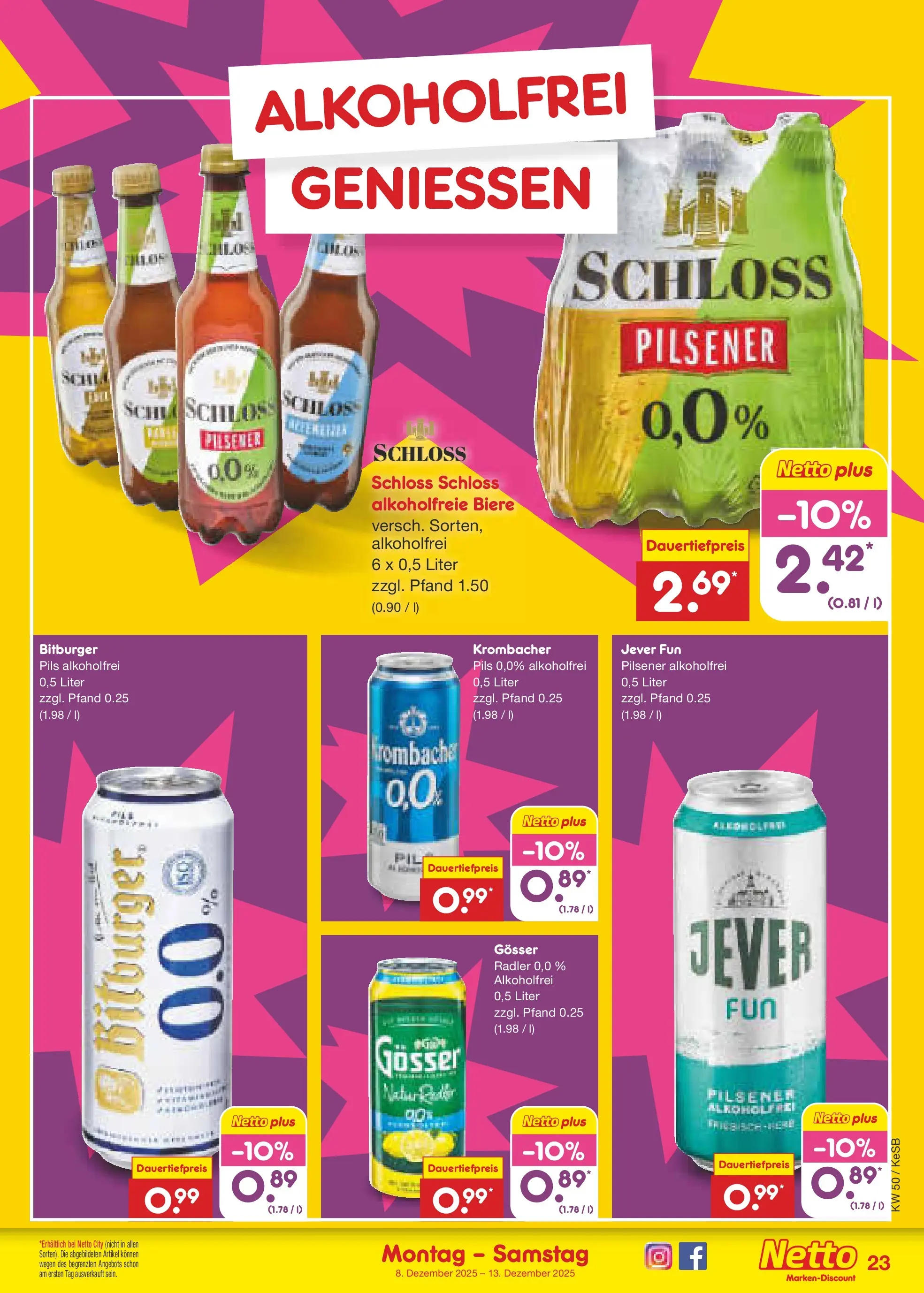 Netto Marken-Discount prospekt Bonn	 (ab 07.12.2025) » Angebote | Seite: 29 | Produkte: Pils, Puder, Radler, Jever