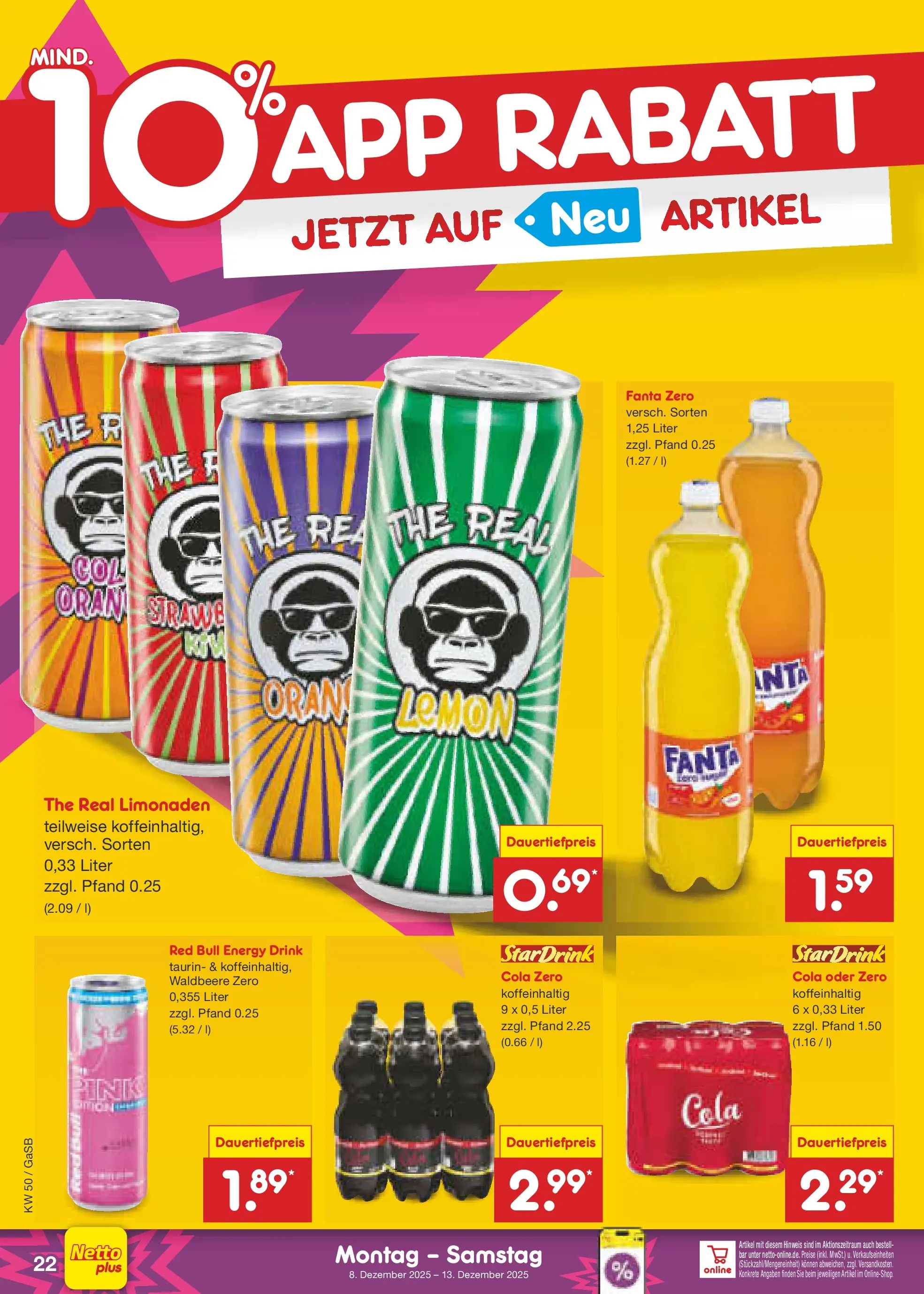 Netto Marken-Discount prospekt Bremen-Lesum	 (ab 07.12.2025) » Angebote | Seite: 28 | Produkte: Red bull, Fanta, Cola, Energy