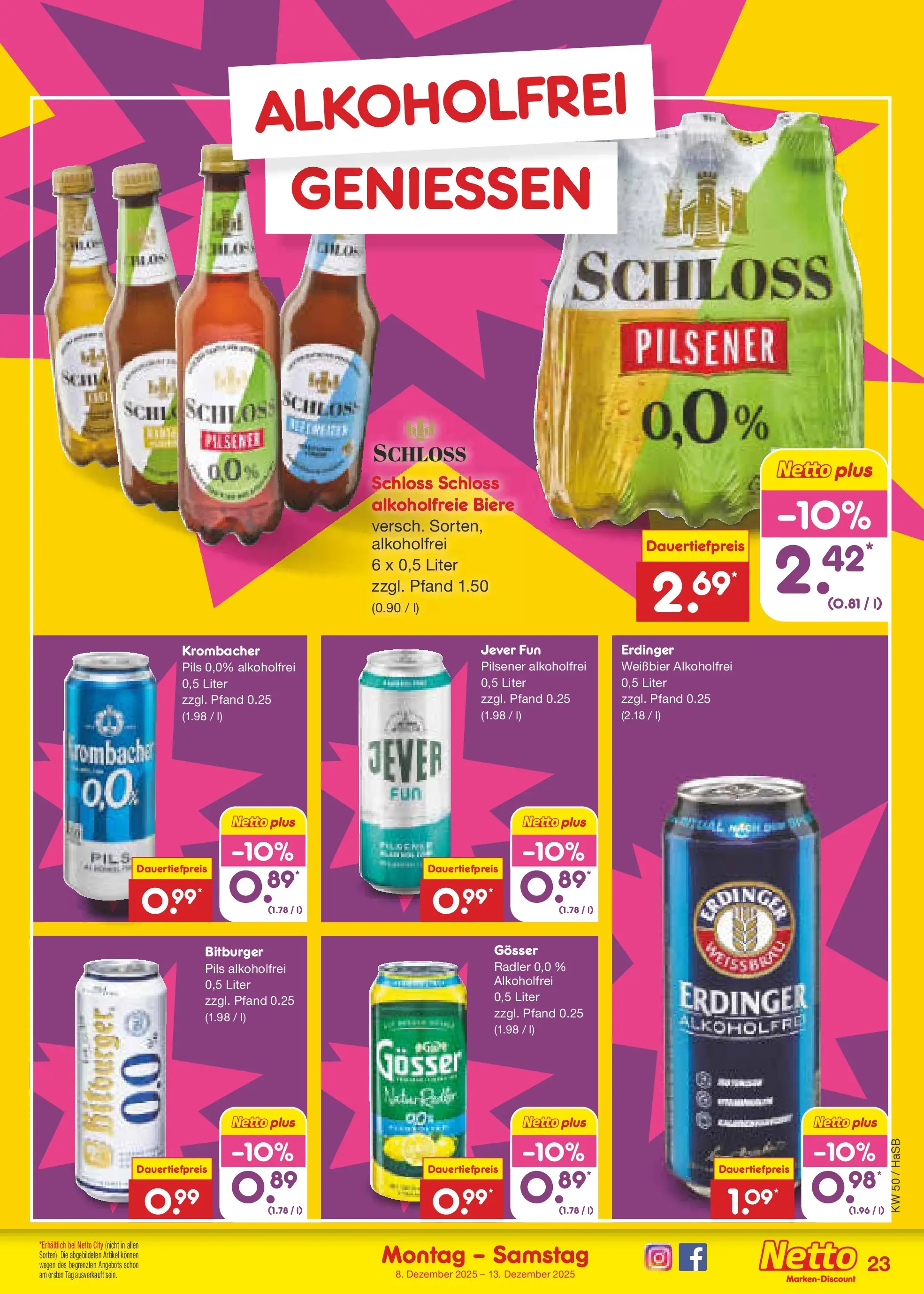 Netto Marken-Discount prospekt Wuppertal	 (ab 08.12.2025) » Angebote | Seite: 29 | Produkte: Bitburger, Erdinger, Weißbier, Pils