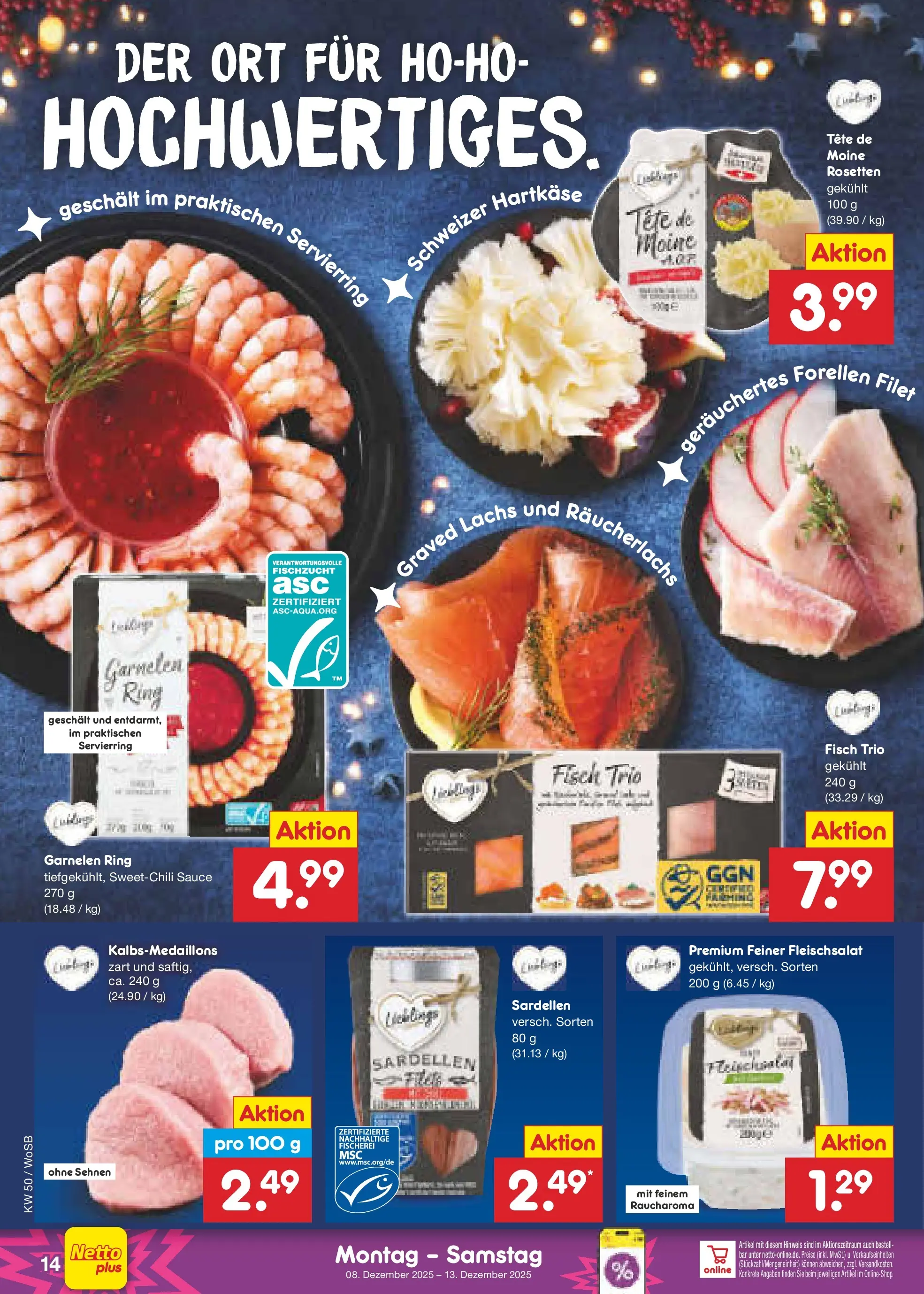 Netto Marken-Discount prospekt Frankfurt	 (ab 07.12.2025) » Angebote | Seite: 14 | Produkte: Garnelen, Fisch