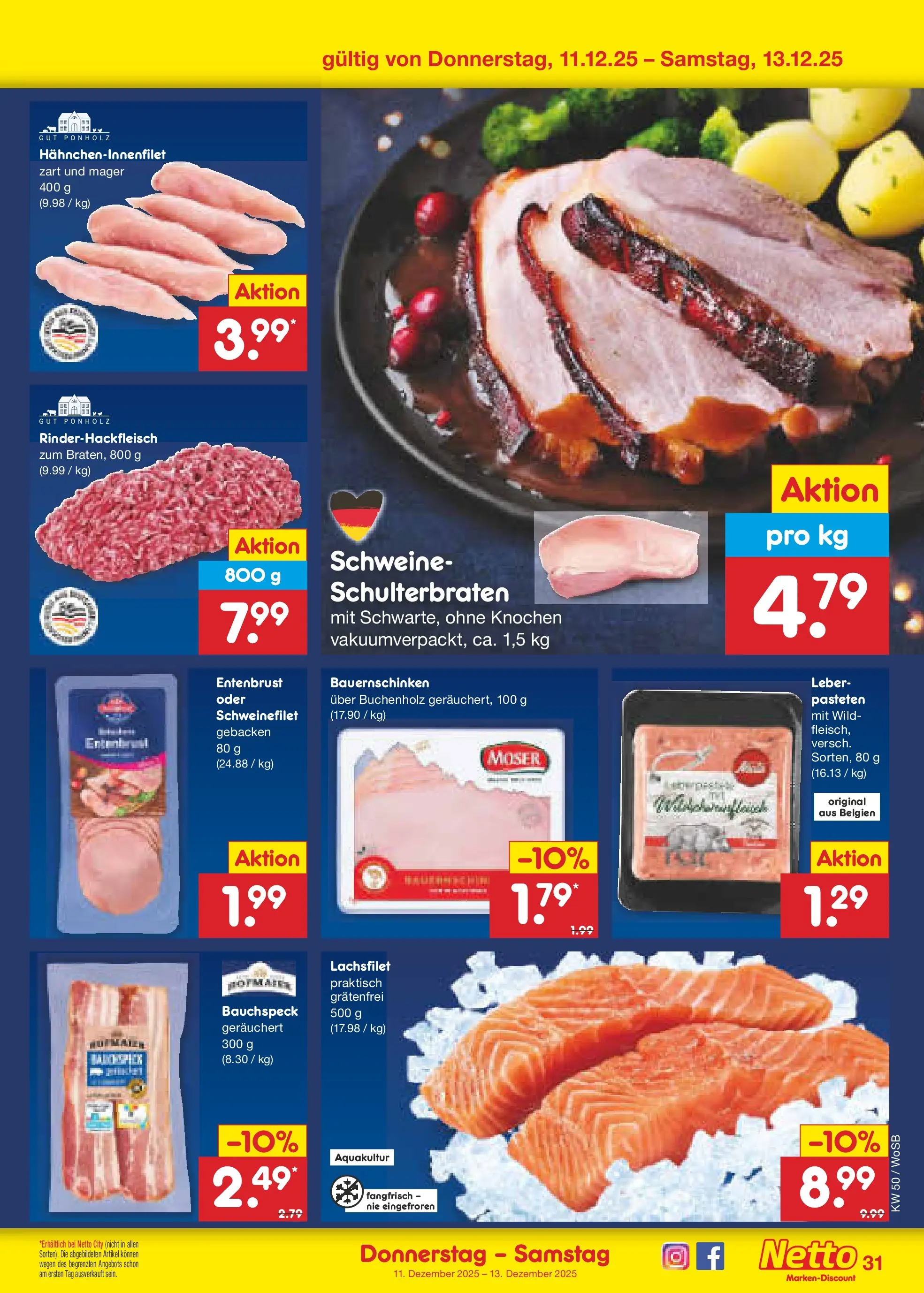 Netto Marken-Discount prospekt Frankfurt	 (ab 07.12.2025) » Angebote | Seite: 39 | Produkte: Schweinefilet