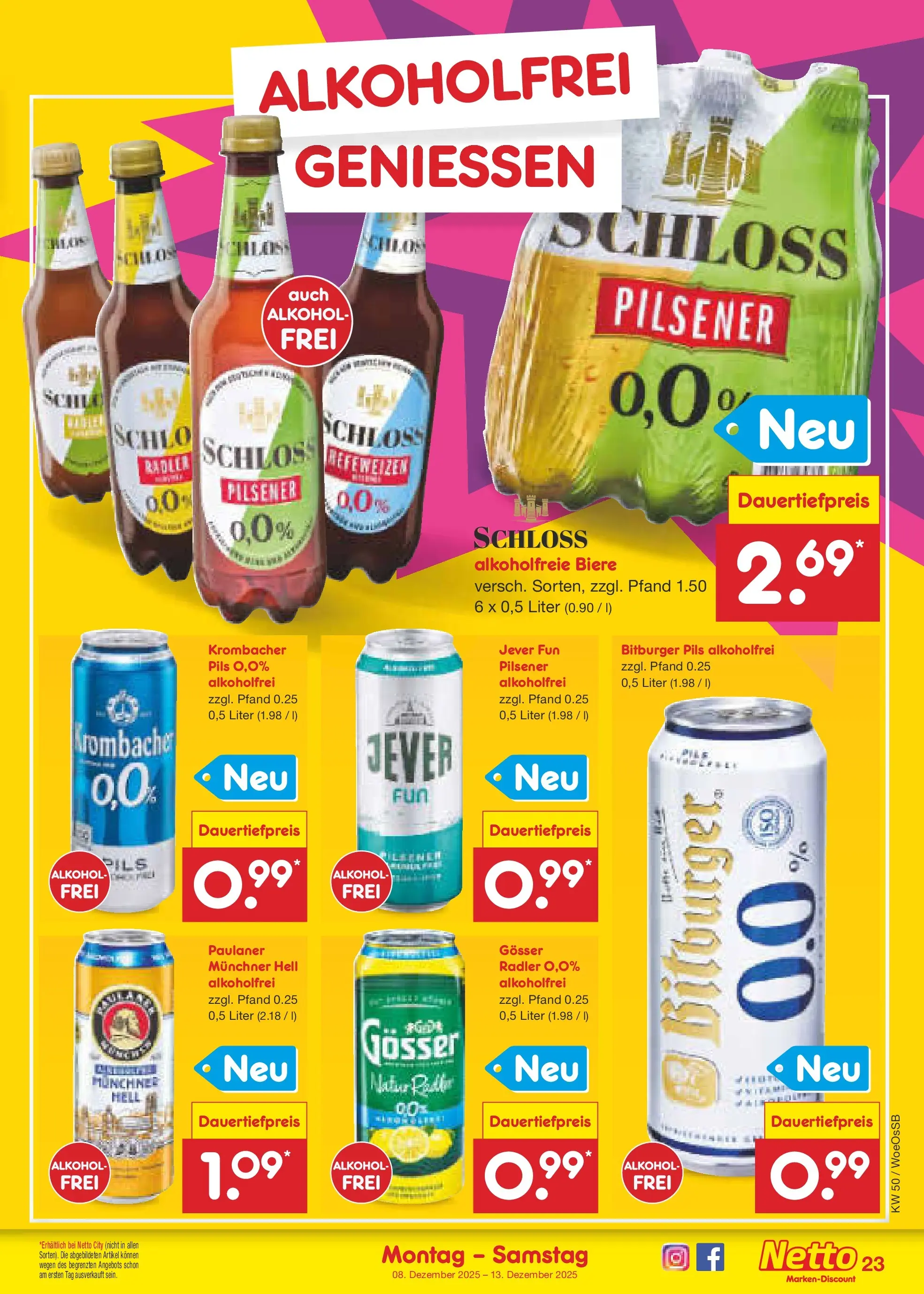 Netto Marken-Discount prospekt Gemmingen	 (ab 07.12.2025) » Angebote | Seite: 29 | Produkte: Bitburger, Pils, Radler, Krombacher