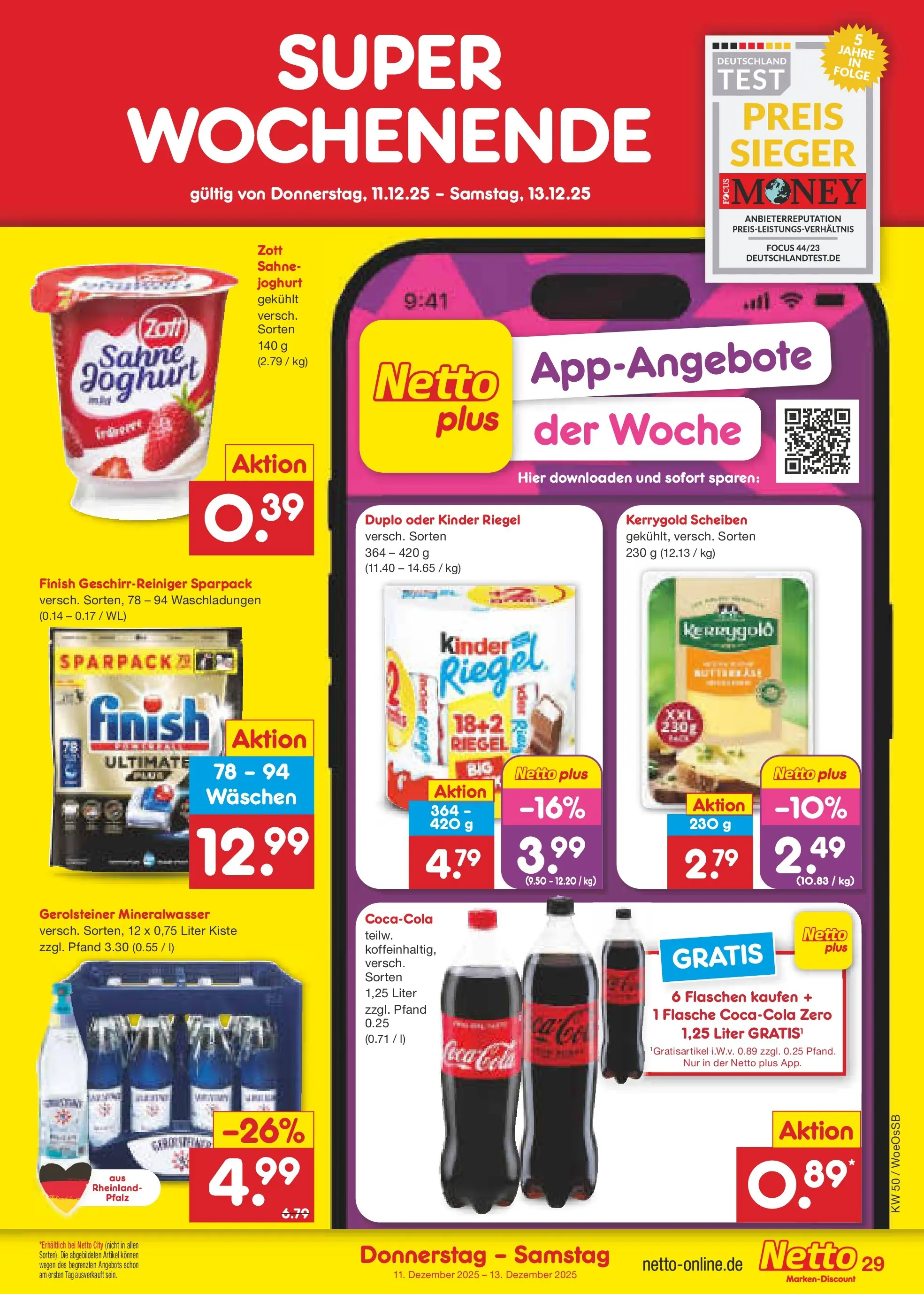 Netto Marken-Discount prospekt Gemmingen	 (ab 07.12.2025) » Angebote | Seite: 37 | Produkte: Joghurt, Finish, Mineralwasser, Gerolsteiner