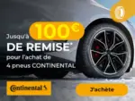 Euromaster Jusqu'&agrave; 100&euro; de remise imm&eacute;diate* pour l'achat de 4 pneus CONTINENTAL - au 18.01.2026