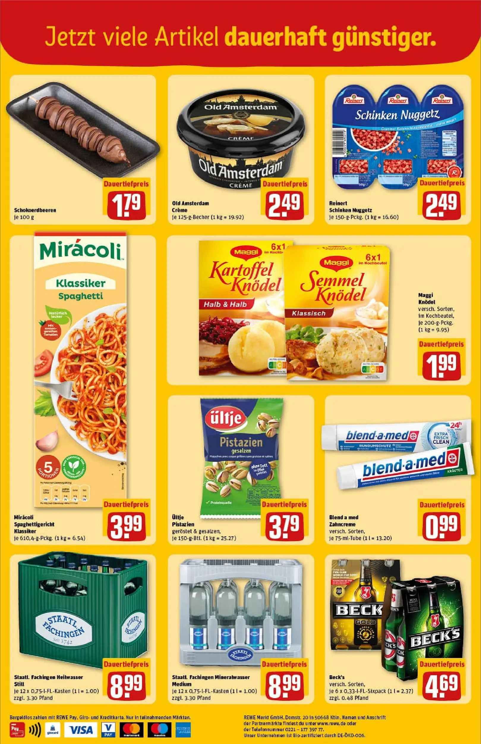 REWE Prospekt ab 07.12.2025 zum Blättern » Angebote | Seite: 2 | Produkte: Maggi, Pistazien, Mineralwasser, Creme