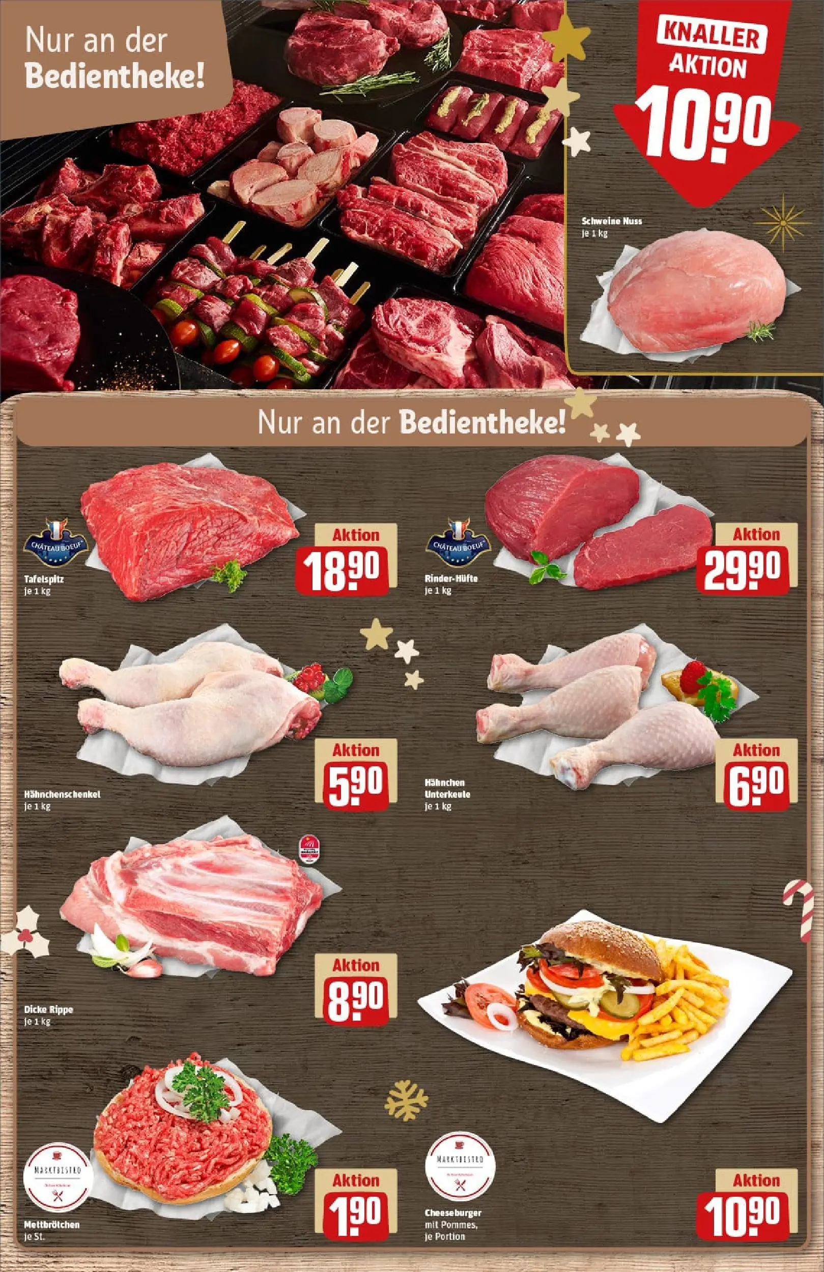 REWE Prospekt ab 07.12.2025 zum Blättern » Angebote | Seite: 8 | Produkte: Tafelspitz, Hahnchen, Hahnchenschenkel, Pommes