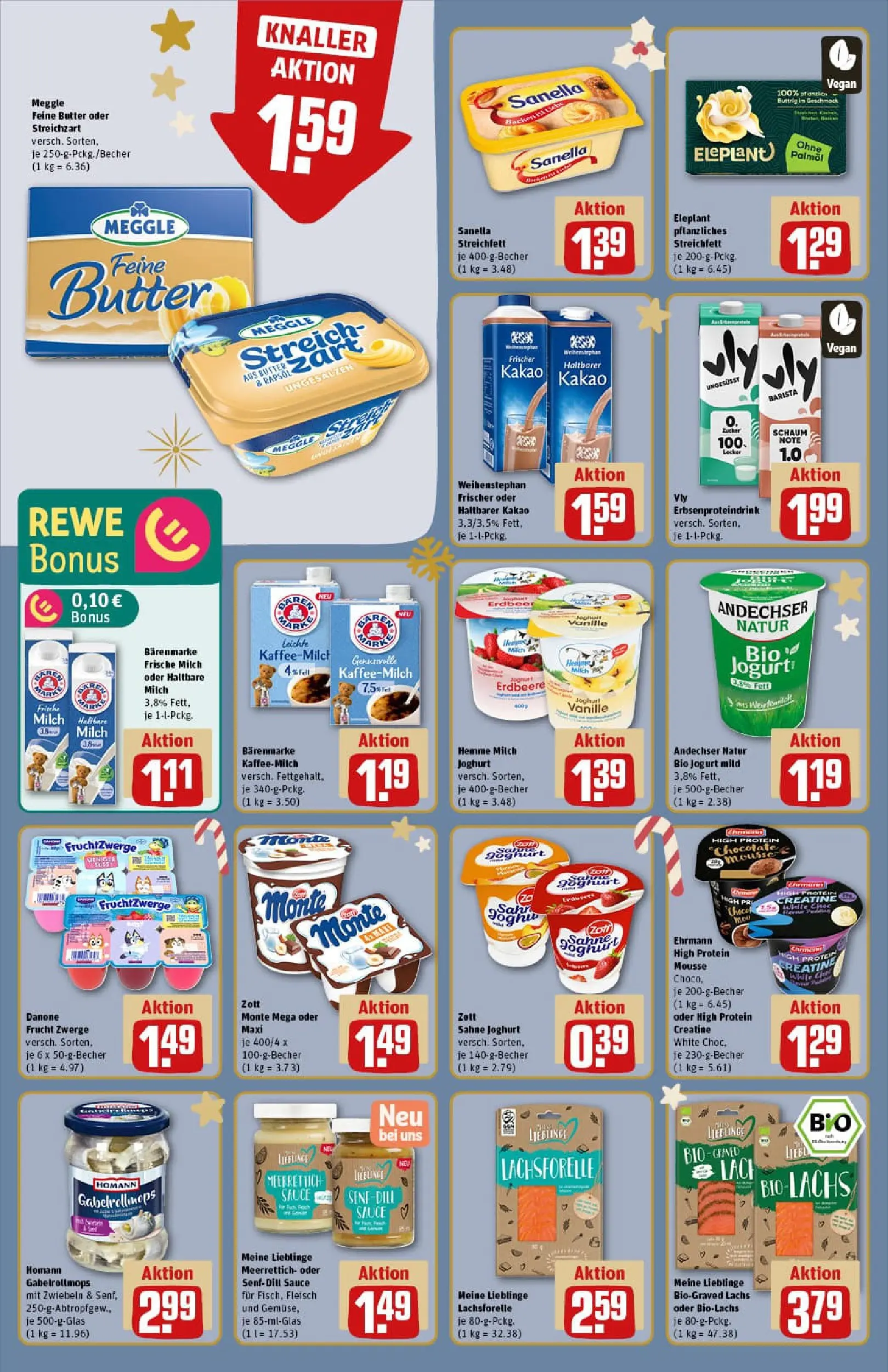 REWE Prospekt ab 07.12.2025 zum Blättern » Angebote | Seite: 18 | Produkte: Milch, Fruchtzwerge, Dill, Sahne