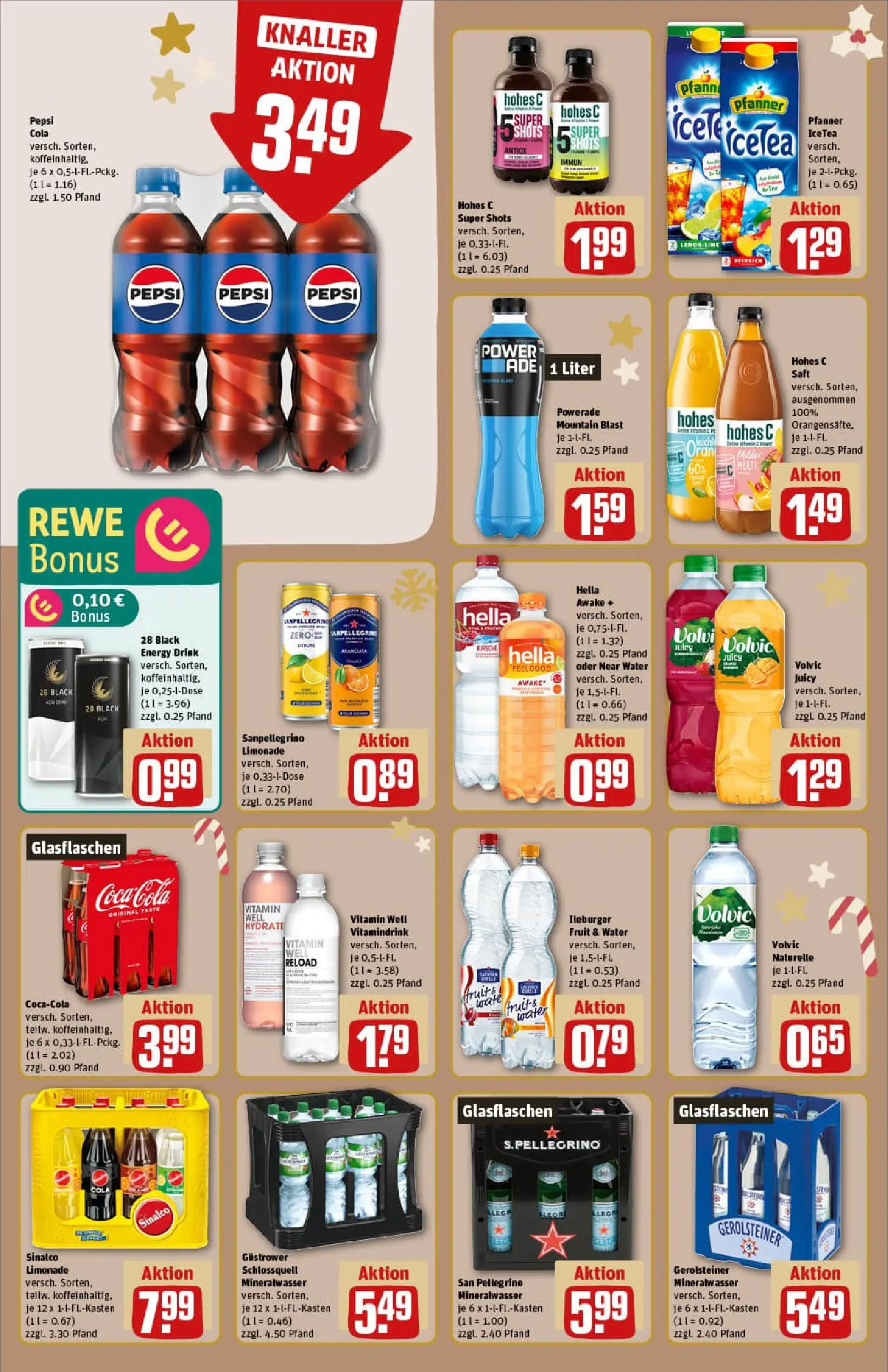 REWE Prospekt ab 07.12.2025 zum Blättern » Angebote | Seite: 20 | Produkte: Limonade, Mineralwasser, Hella, Volvic