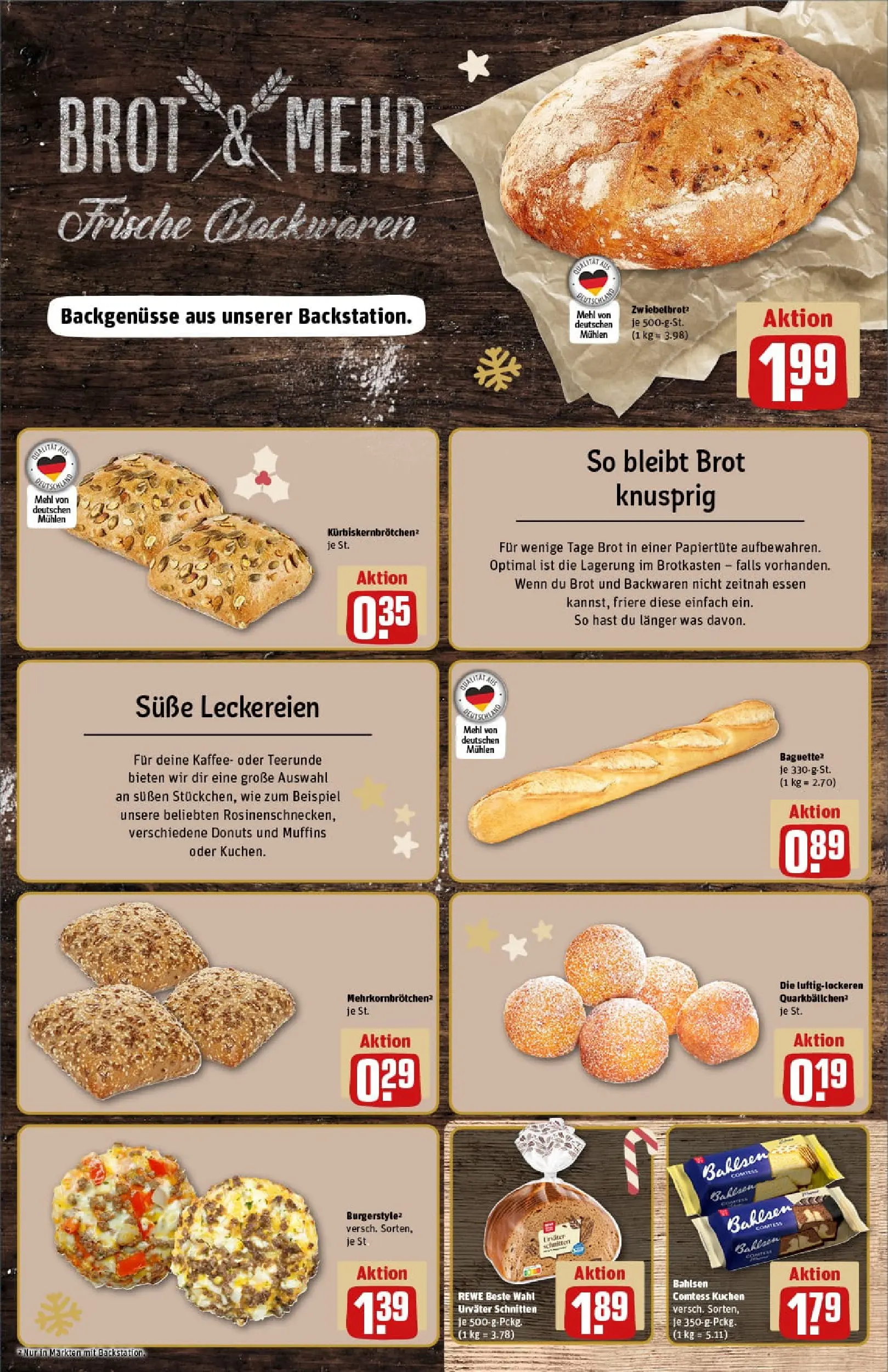 REWE Prospekt ab 07.12.2025 zum Blättern » Angebote | Seite: 13 | Produkte: Quark, Kaffee, Baguette, Kuchen