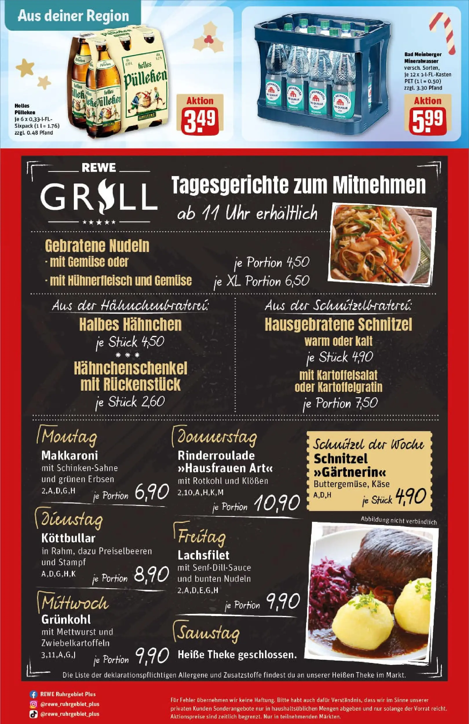 REWE Prospekt ab 07.12.2025 zum Blättern » Angebote | Seite: 28 | Produkte: Bad, Gemüse, Nudeln, Erbsen