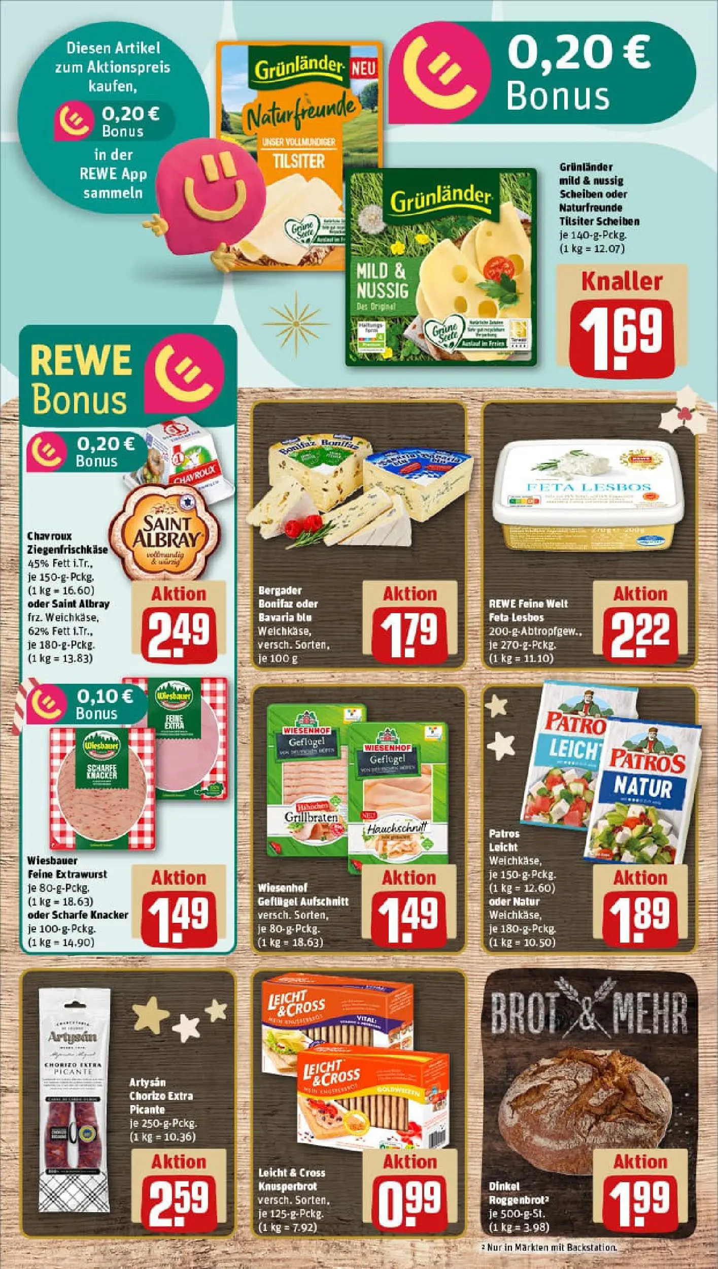 REWE Prospekt ab 07.12.2025 zum Blättern » Angebote | Seite: 11 | Produkte: Feta, Patros, Grunlander, Brot