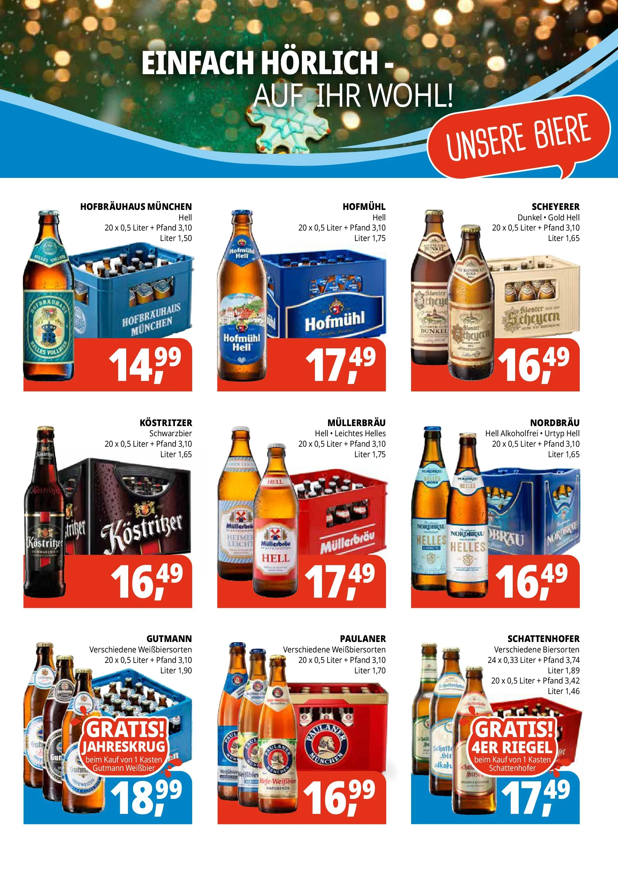Entdecke - Getränke Hörl: Winterangebote! (ab 03.12.2025) zum Blättern | Seite: 3 | Produkte: Kostritzer, Weißbier, Paulaner