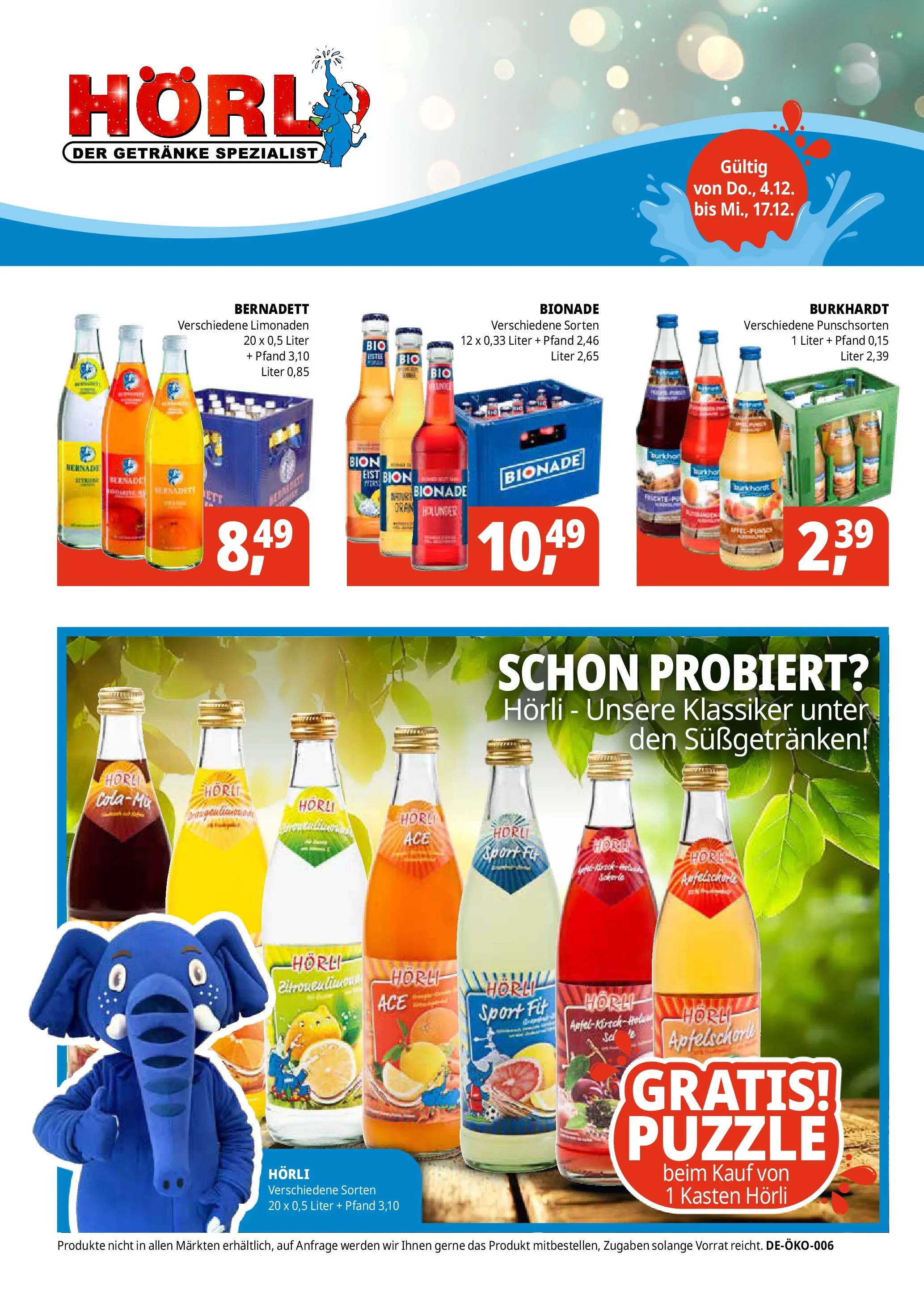 Entdecke - Getränke Hörl: Winterangebote! (ab 03.12.2025) zum Blättern | Seite: 4 | Produkte: Bionade