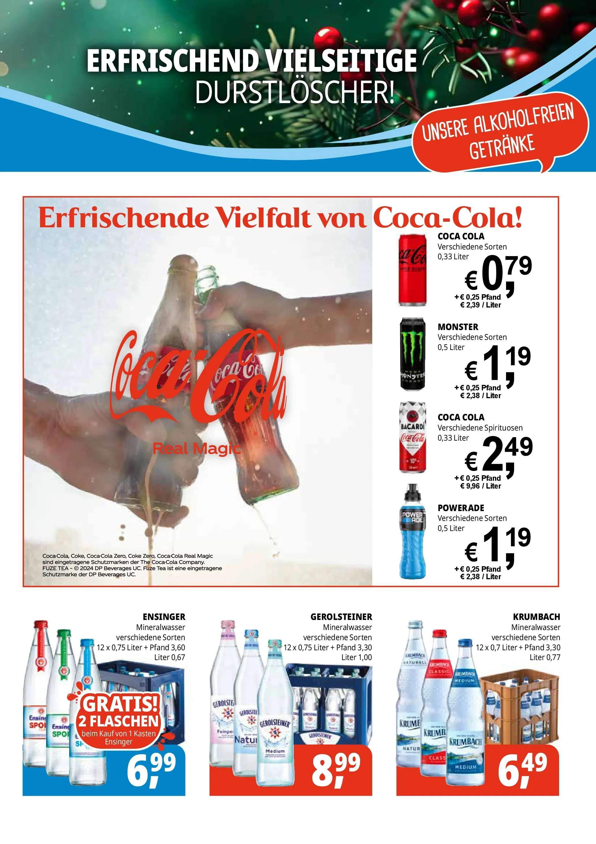 Entdecke - Getränke Hörl: Winterangebote! (ab 03.12.2025) zum Blättern | Seite: 5 | Produkte: Bacardi, Durstloscher, Mineralwasser, Powerade