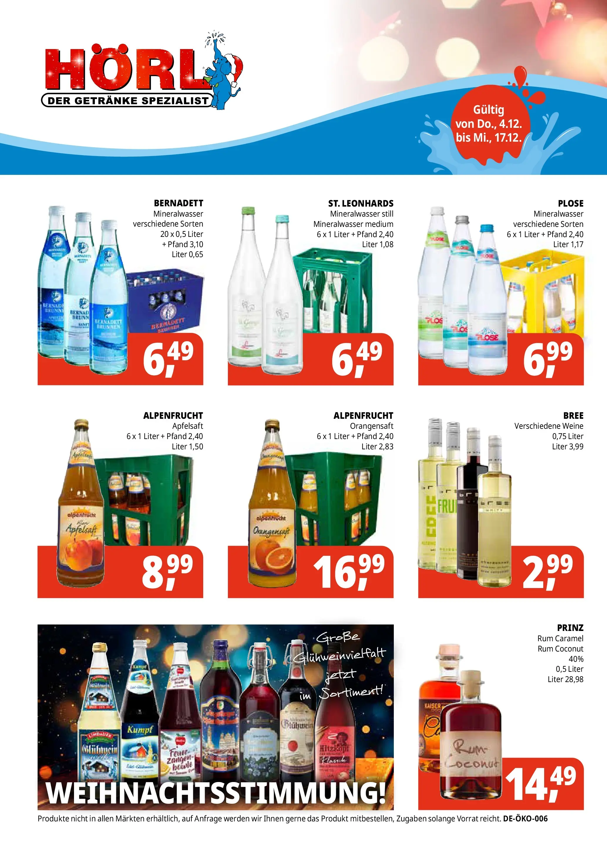 Entdecke - Getränke Hörl: Winterangebote! (ab 03.12.2025) zum Blättern | Seite: 6 | Produkte: Rum, Orangensaft, Apfelsaft, Mineralwasser