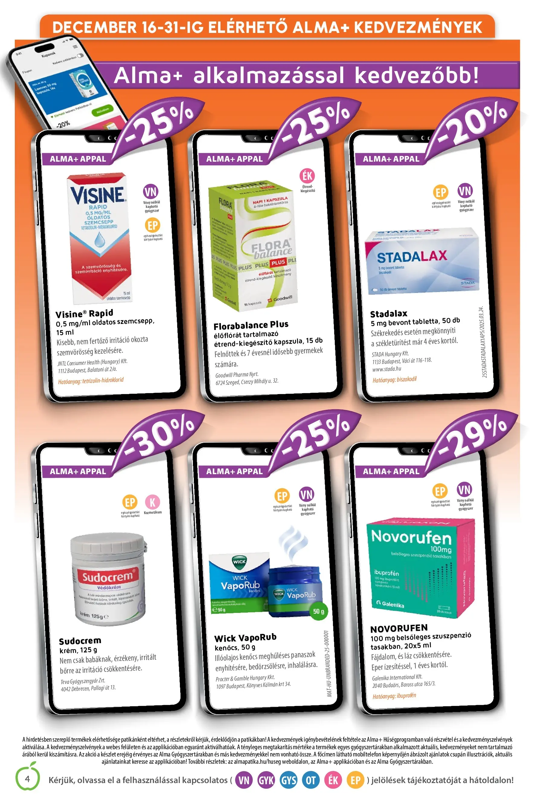 Alma Gyógyszertárak - Alma újság érvényessége 2025.12.31-ig - 2025.12.02. -tól/töl > akció, lapozható szórólap 🛍️ | Oldal: 4 | Termékek: Alma, Eper