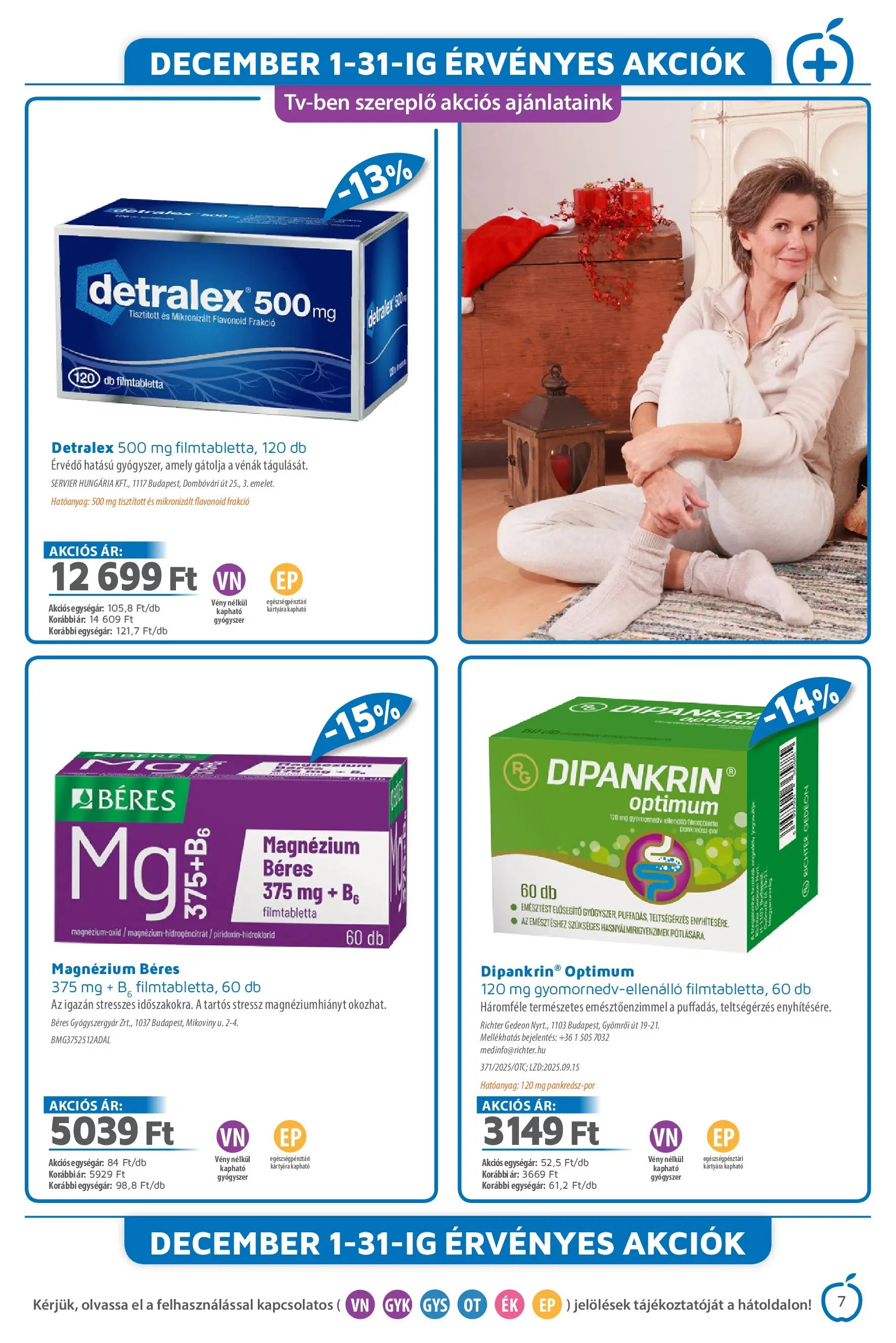 Alma Gyógyszertárak - Alma újság érvényessége 2025.12.31-ig - 2025.12.02. -tól/töl > akció, lapozható szórólap 🛍️ | Oldal: 7