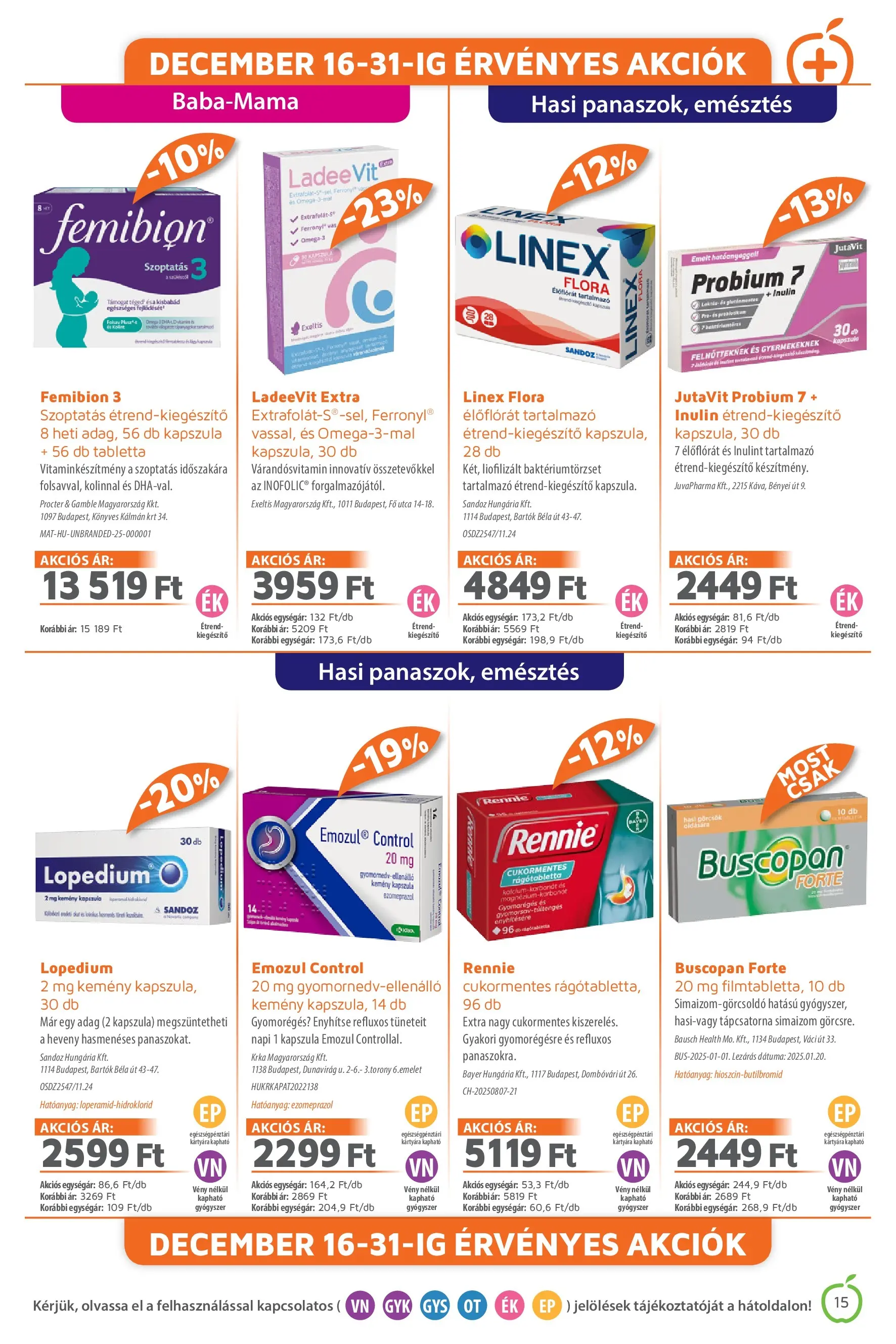 Alma Gyógyszertárak - Alma újság érvényessége 2025.12.31-ig - 2025.12.02. -tól/töl > akció, lapozható szórólap 🛍️ | Oldal: 15