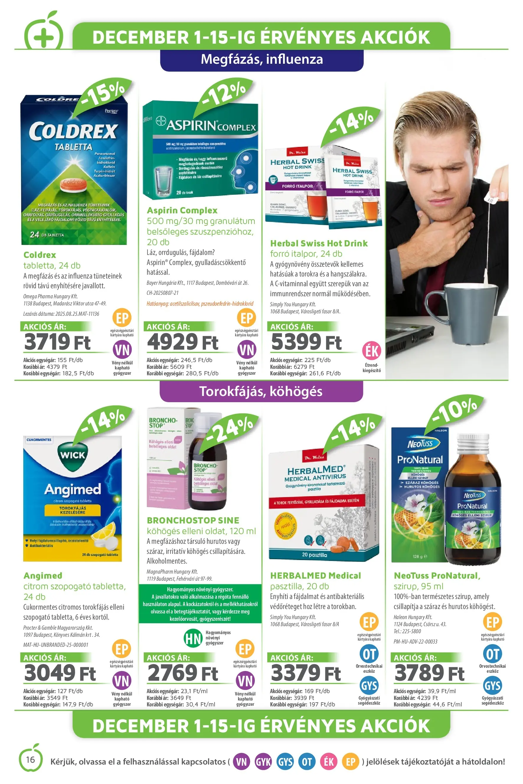 Alma Gyógyszertárak - Alma újság érvényessége 2025.12.31-ig - 2025.12.02. -tól/töl > akció, lapozható szórólap 🛍️ | Oldal: 16 | Termékek: Italpor, Citrom