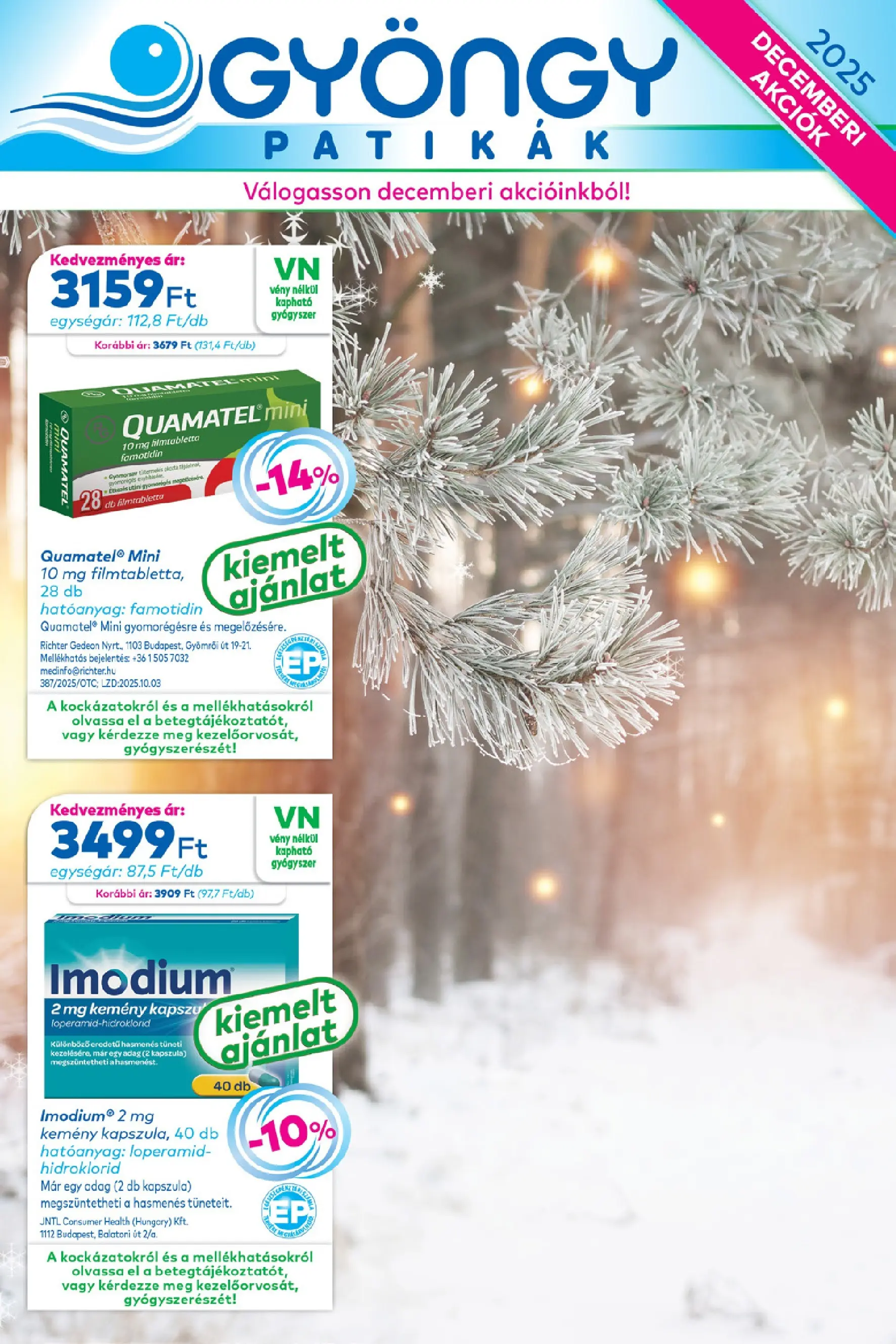 Ajánlatok - Gyöngy Patikak újság érvényessége 2025.12.31-ig - 2025.12.02. -tól/töl > akció, lapozható szórólap 🛍️ | Oldal: 1