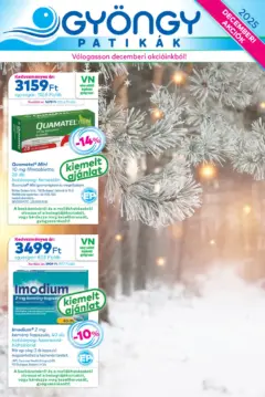Ajánlatok - Gyöngy Patikak újság érvényessége 2025.12.31-ig - amely érvényes a következő dátumtól: 02.12.2025 Ajánlatok - Gyöngy Patikak újság érvényessége 2025.12.31-ig - amely érvényes a következő dátumtól: 02.12.2025