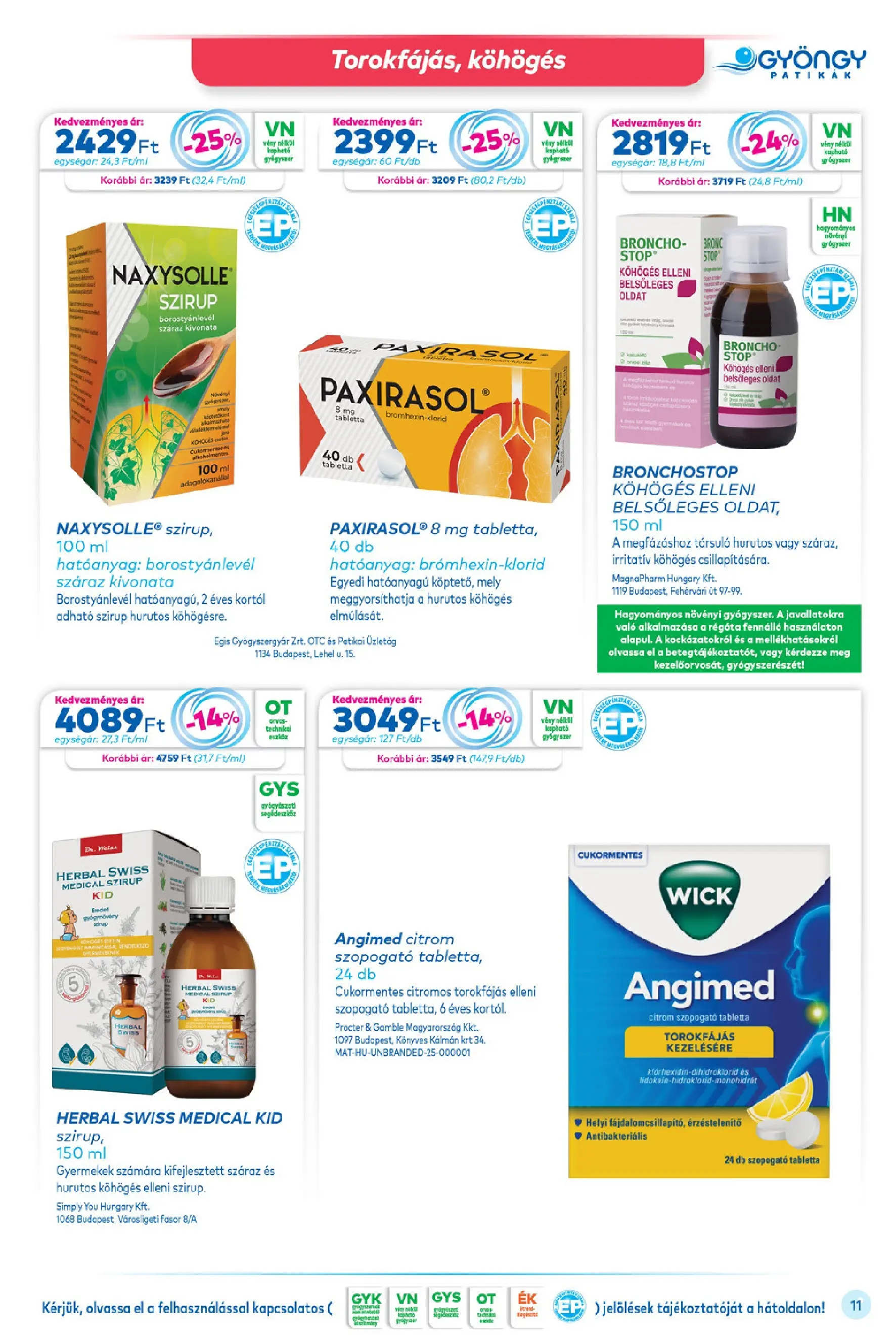 Ajánlatok - Gyöngy Patikak újság érvényessége 2025.12.31-ig - 2025.12.02. -tól/töl > akció, lapozható szórólap 🛍️ | Oldal: 11