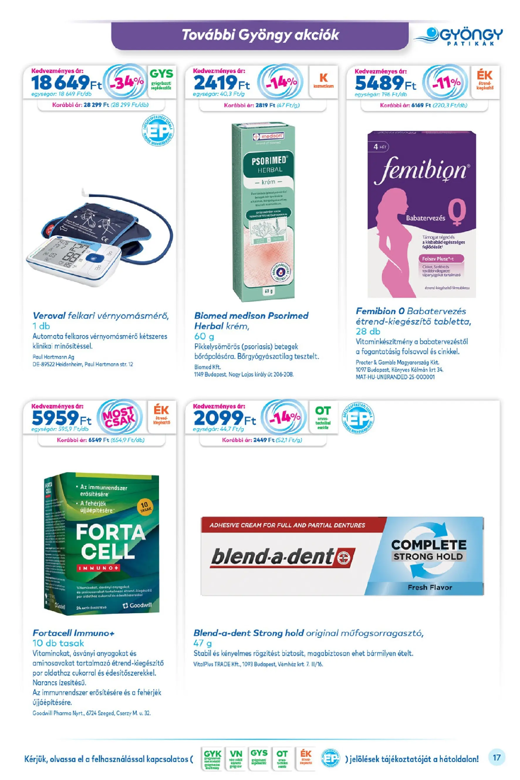 Ajánlatok - Gyöngy Patikak újság érvényessége 2025.12.31-ig - 2025.12.02. -tól/töl > akció, lapozható szórólap 🛍️ | Oldal: 17