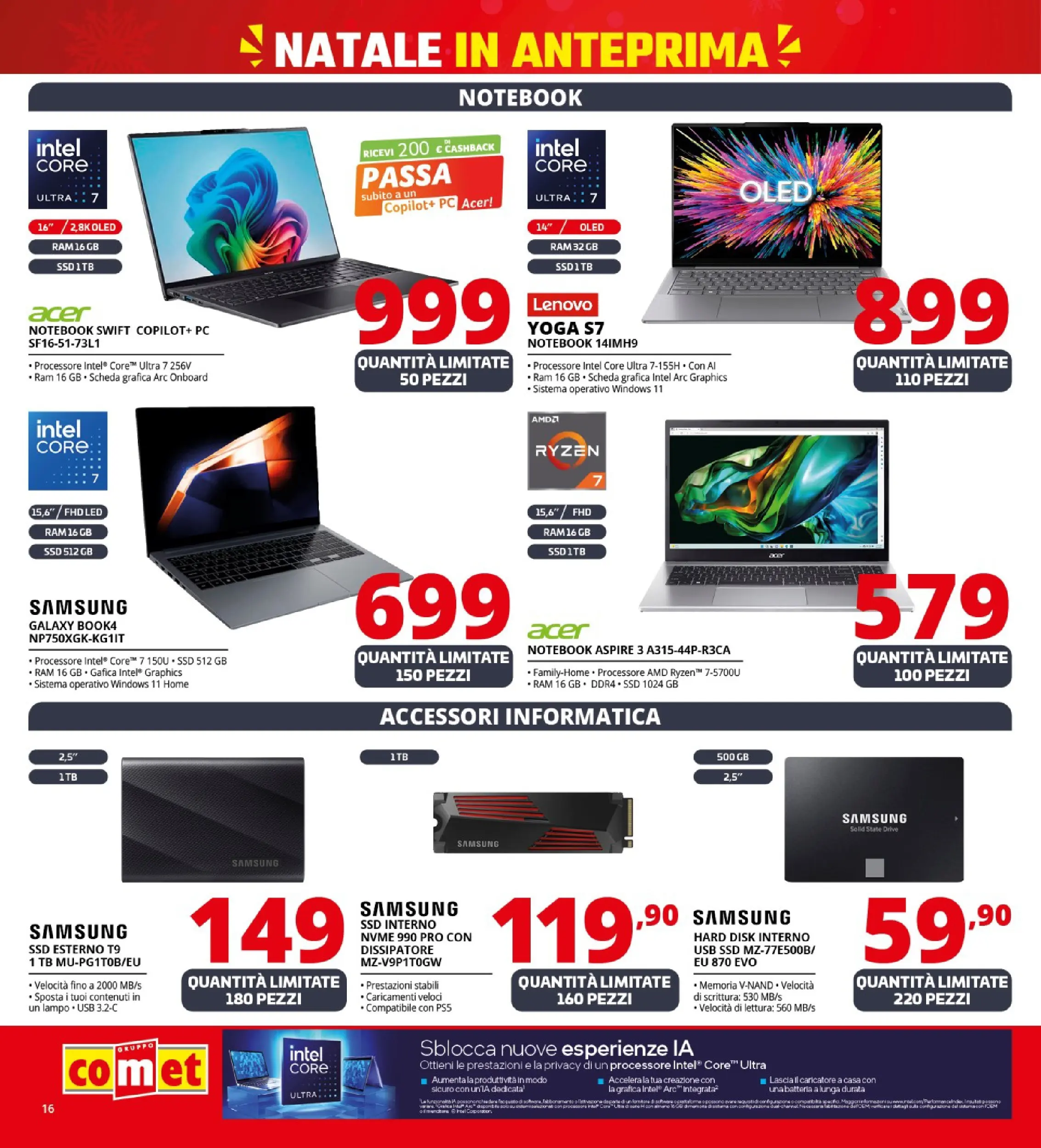 Nuovo Comet - Anteprima Natale da Comet! dal 02/12/2025 > offerte anteprima 🛍️ | Pagina: 16 | Prodotti: Notebook, Samsung Galaxy, PC, Samsung