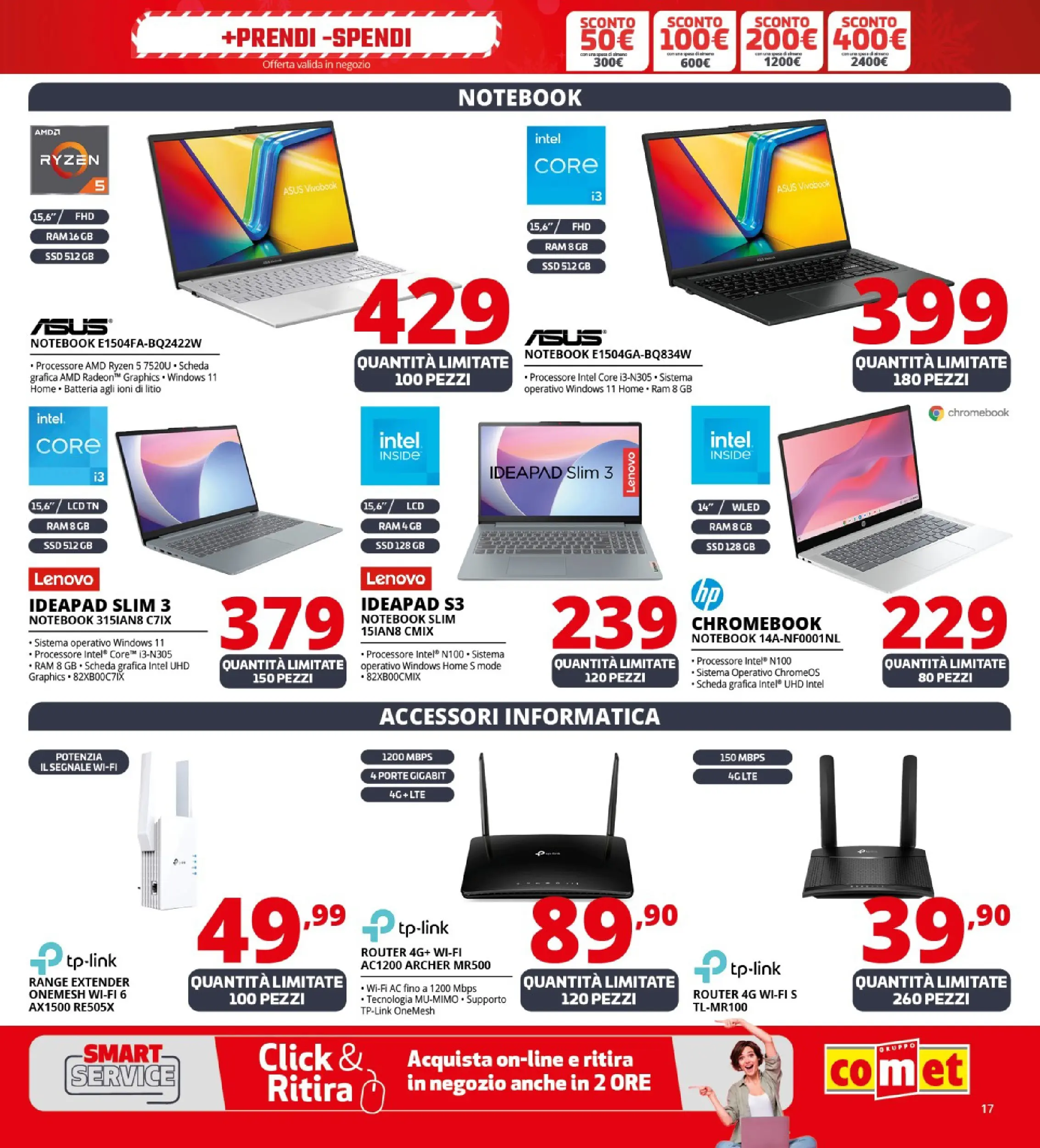Nuovo Comet - Anteprima Natale da Comet! dal 02/12/2025 > offerte anteprima 🛍️ | Pagina: 17 | Prodotti: Router, Notebook, Range extender