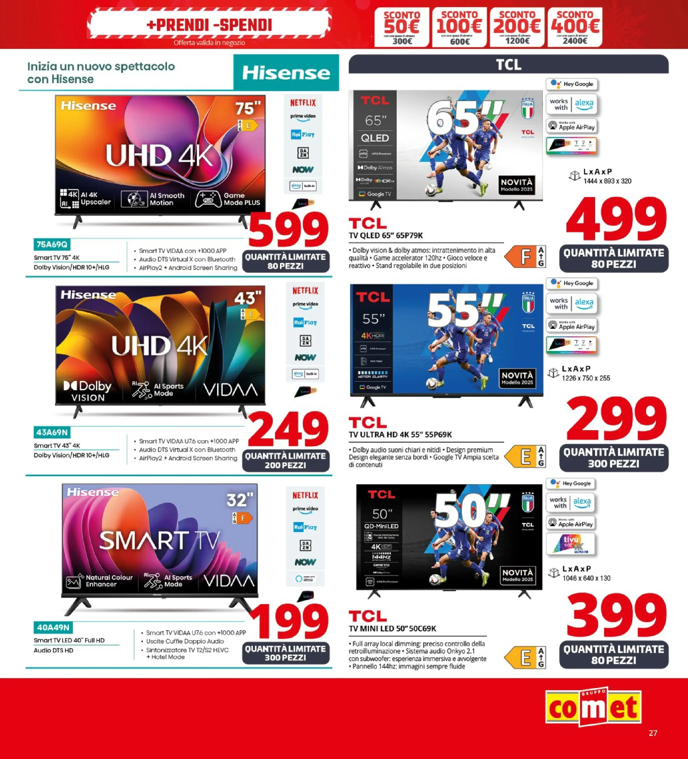 Nuovo Comet - Anteprima Natale da Comet! dal 02/12/2025 > offerte anteprima 🛍️ | Pagina: 27 | Prodotti: smart TV, TV, Audio, Cuffie