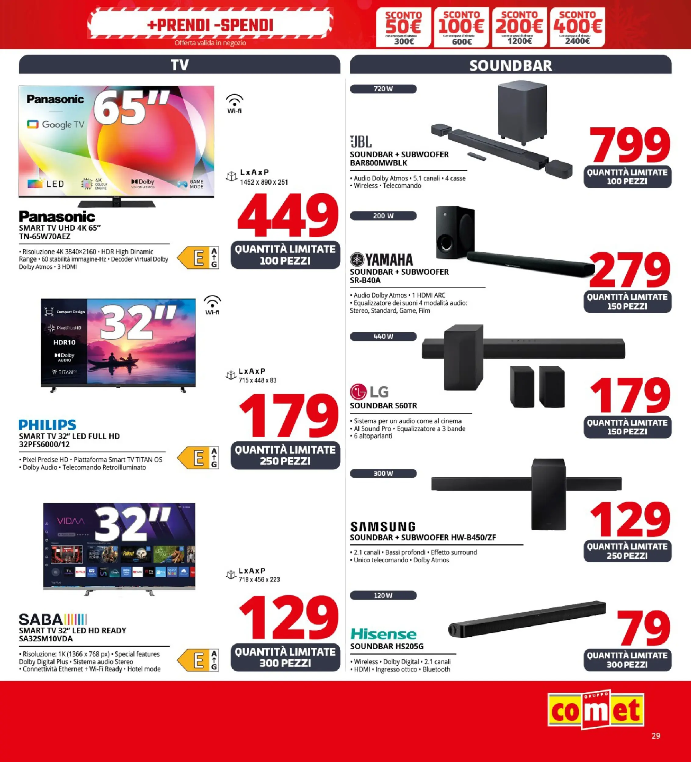 Nuovo Comet - Anteprima Natale da Comet! dal 02/12/2025 > offerte anteprima 🛍️ | Pagina: 29 | Prodotti: Soundbar, TV, Audio, Samsung