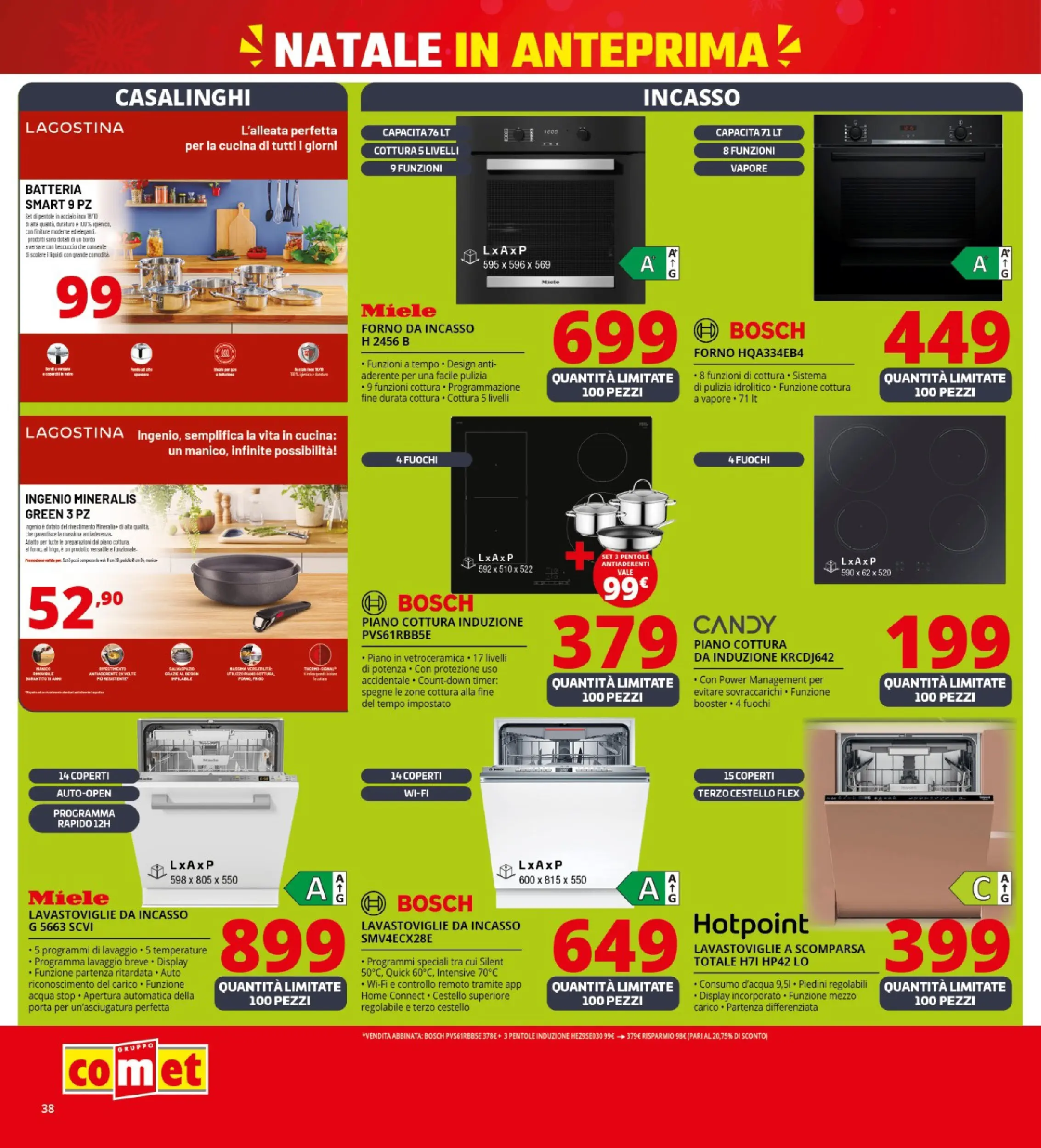 Nuovo Comet - Anteprima Natale da Comet! dal 02/12/2025 > offerte anteprima 🛍️ | Pagina: 38 | Prodotti: Lavastoviglie da incasso, Forno, Batteria, Piano cottura induzione