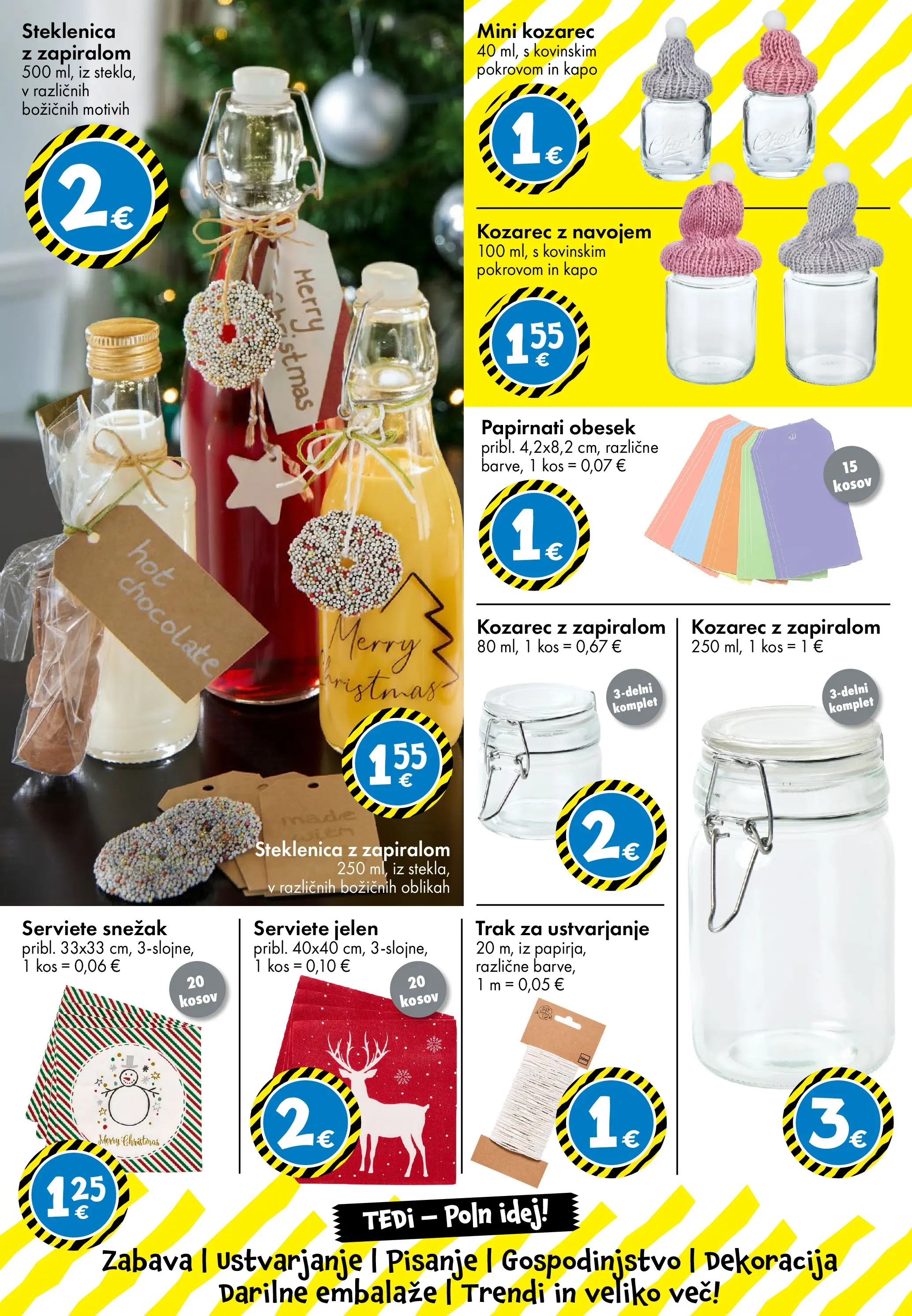TEDi - TEDi - Poln idej veljaven od 04.12.2025 | Stran: 9 | Izdelki: Steklenica, Kozarec, Kos