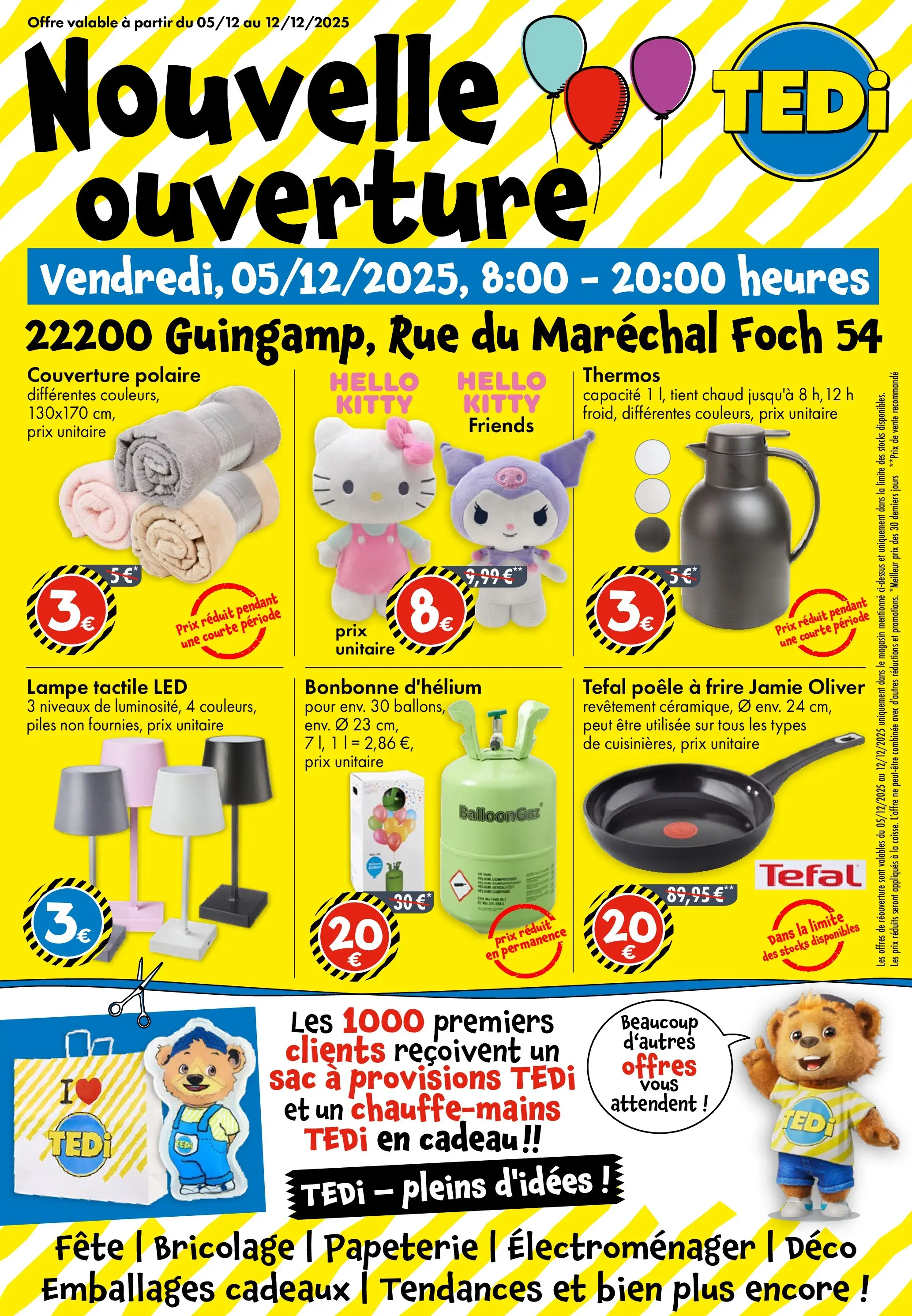 TEDi - TEDi: Découvrez les nouvelles offres à partir du 03/12/2025 - promo en ligne | Page: 1 | Produits: Sac, Tefal, Lampe, Piles