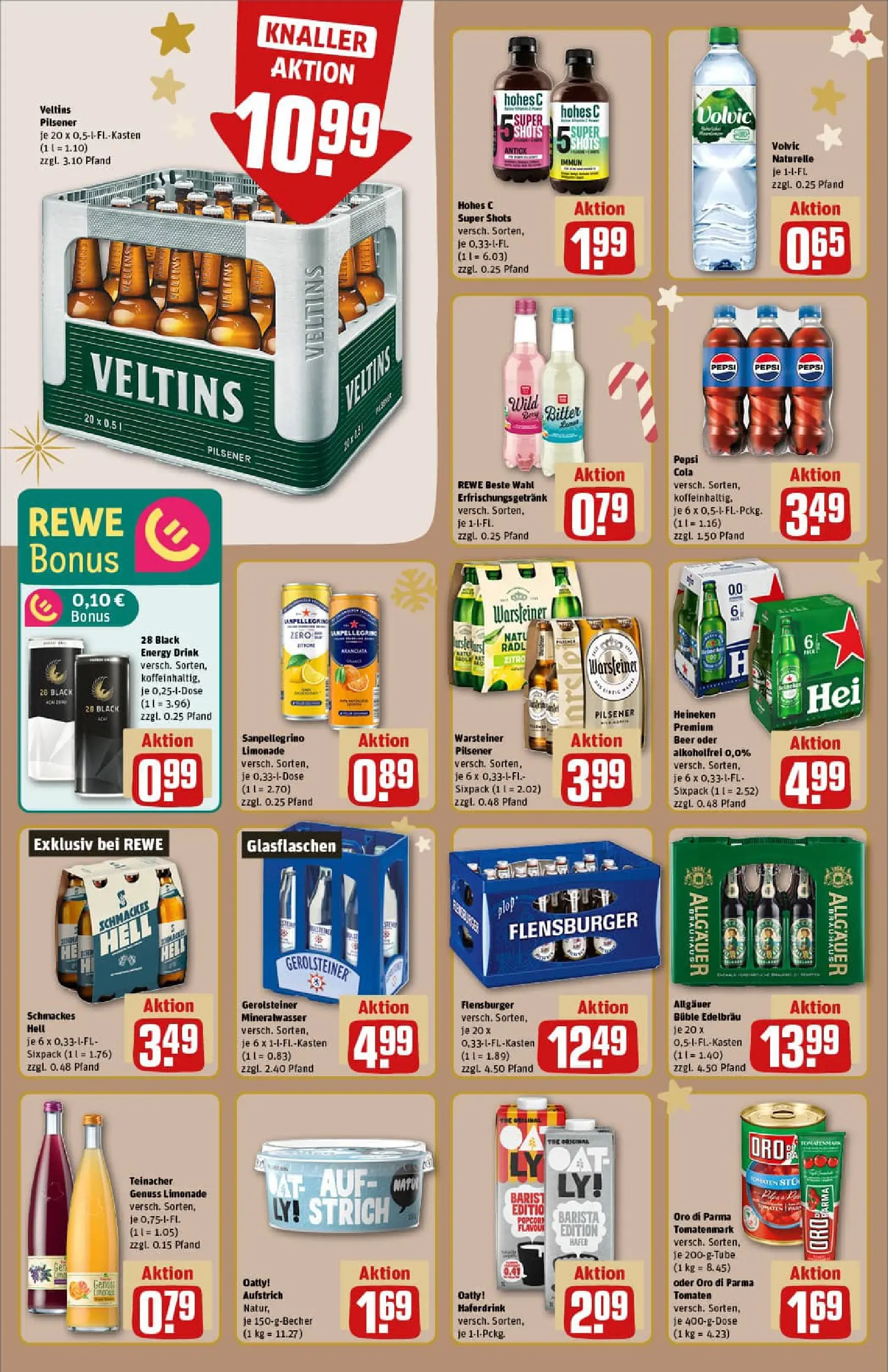REWE Prospekt ab 07.12.2025 zum Blättern » Angebote | Seite: 14 | Produkte: Cola, Mineralwasser, Oatly, Veltins