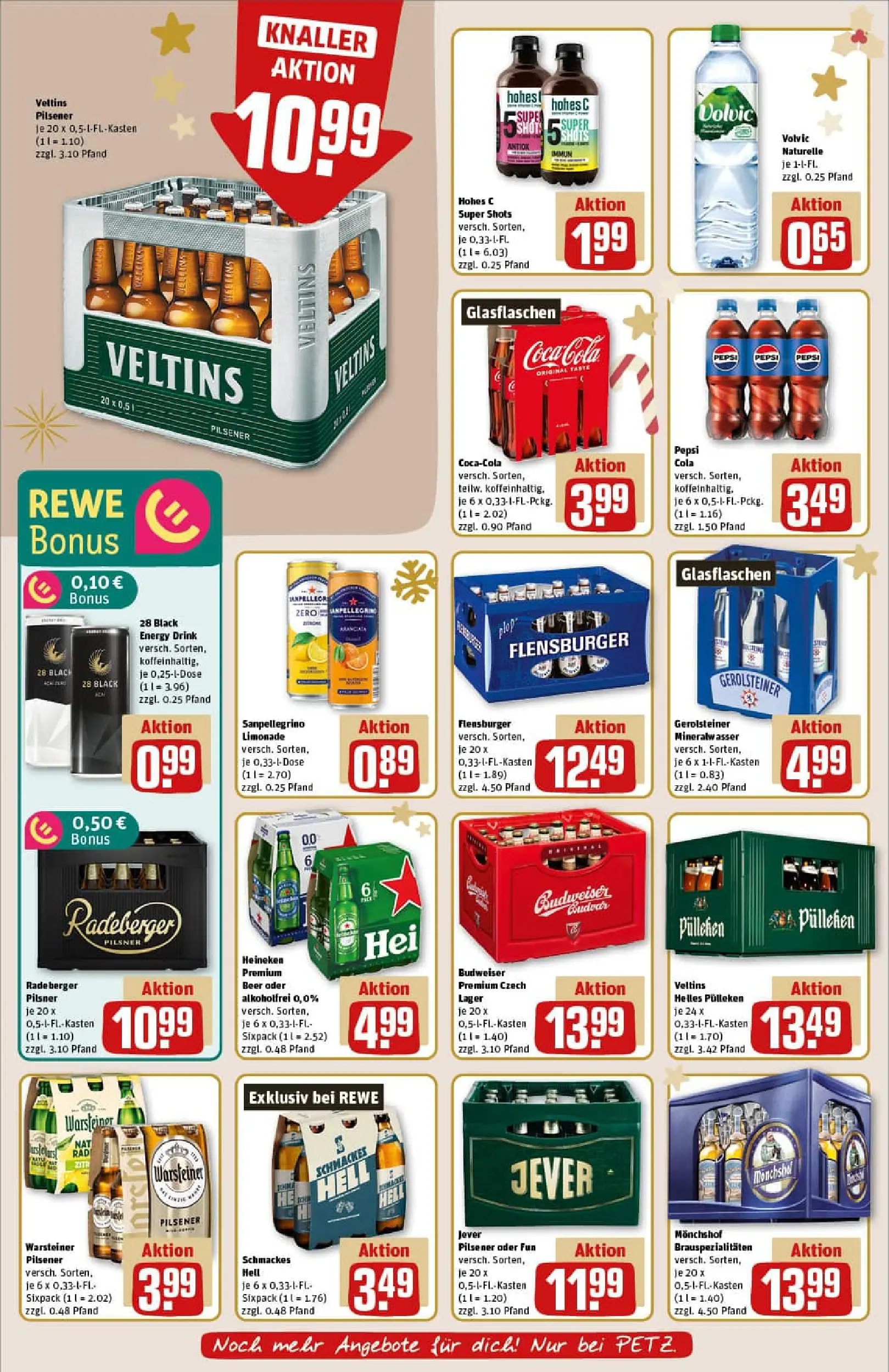 REWE Prospekt ab 07.12.2025 zum Blättern » Angebote | Seite: 16 | Produkte: Cola, Energy, Mineralwasser, Hohes c