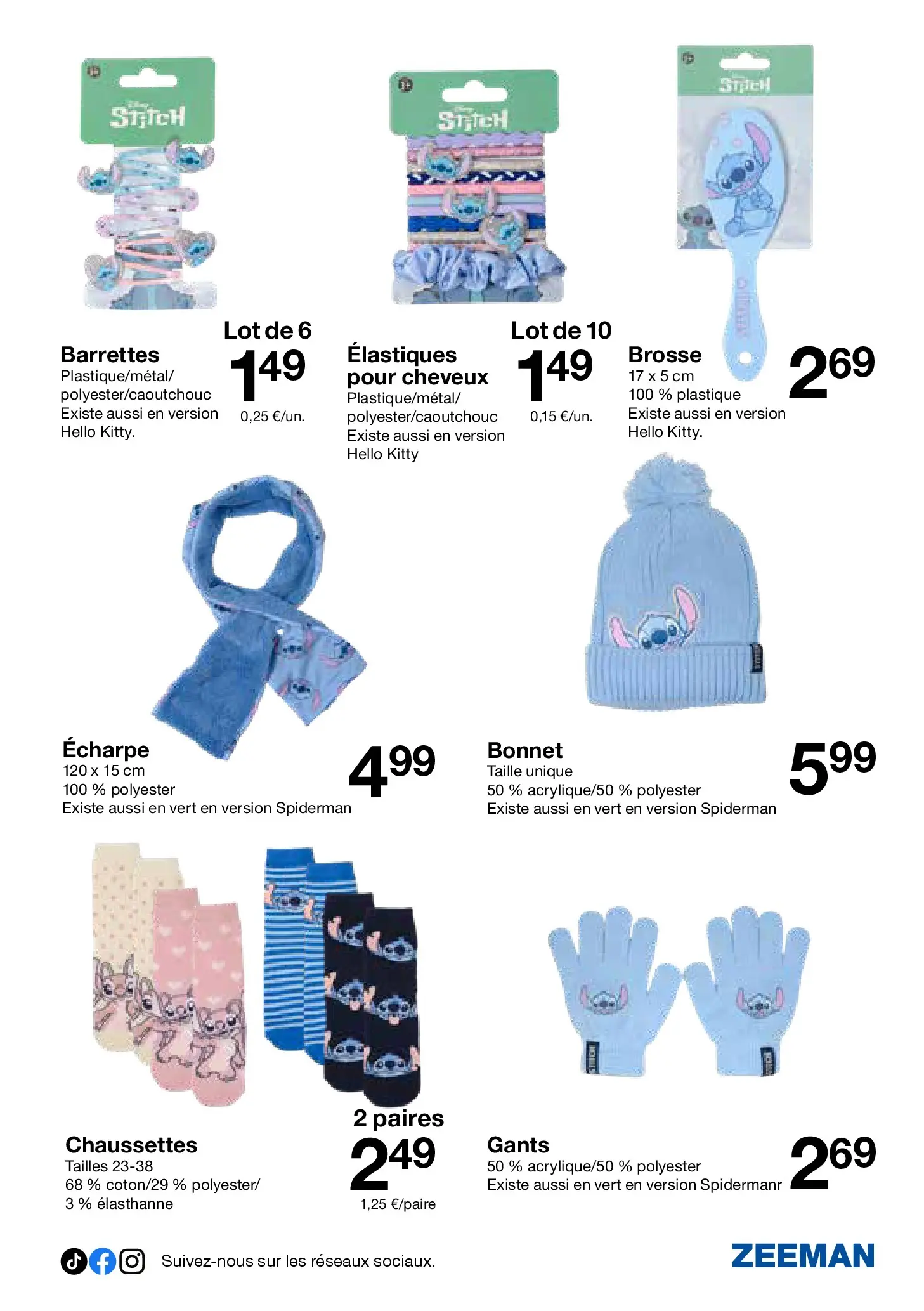 Zeeman - Zeeman catalogue à partir du 05/12/2025 - promo en ligne | Page: 5 | Produits: Écharpe, Brosse, Barrettes, Gants