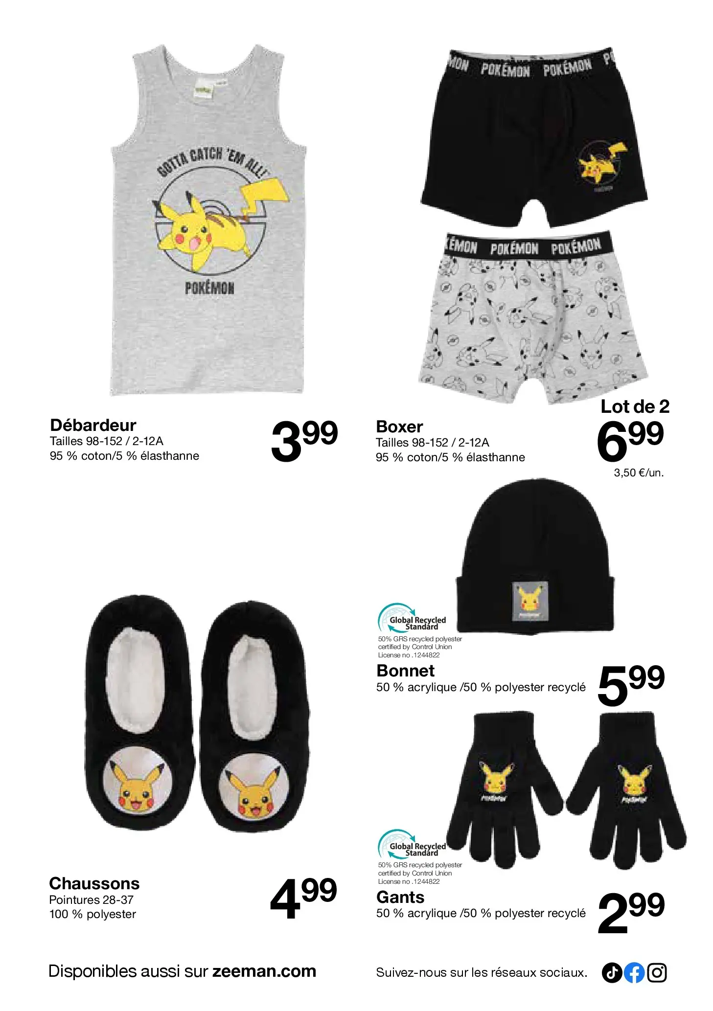 Zeeman - Zeeman catalogue à partir du 05/12/2025 - promo en ligne | Page: 10 | Produits: Bonnet, Débardeur, Chaussons, Gants